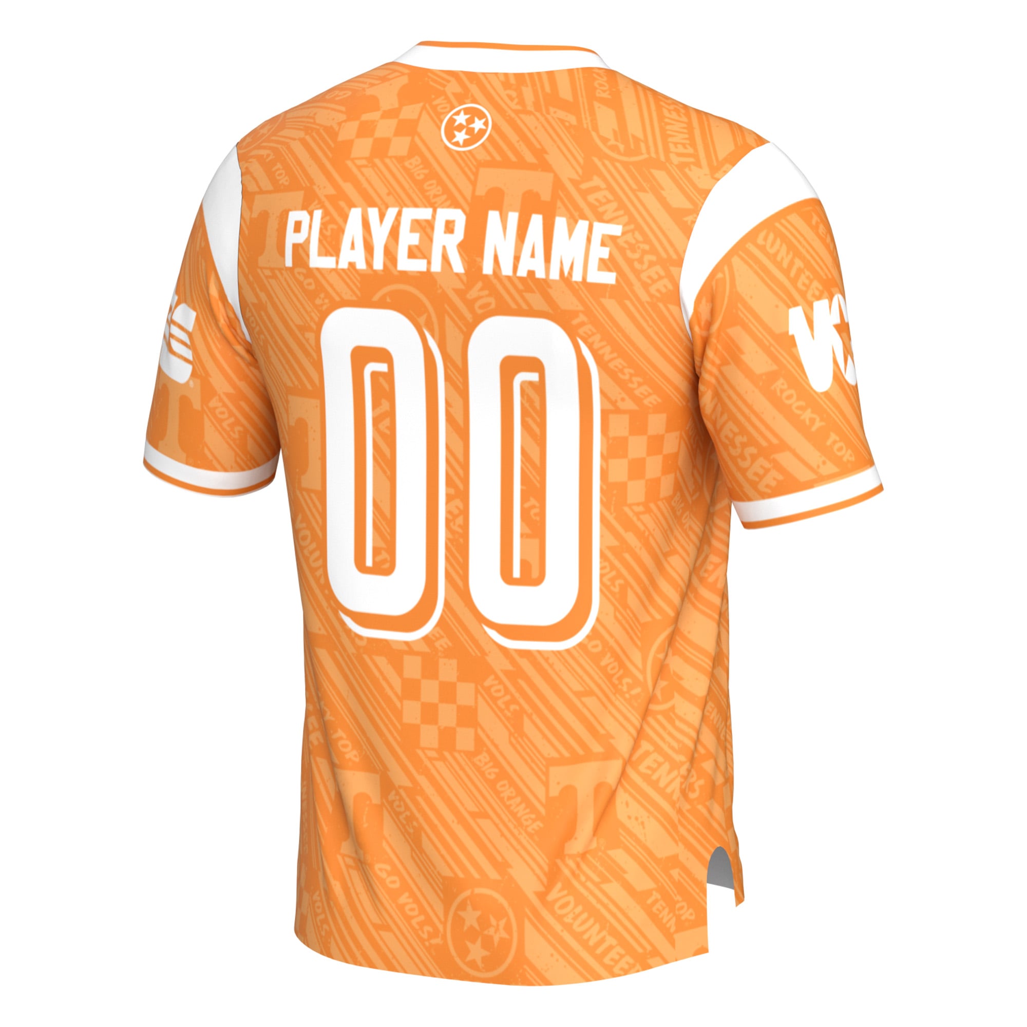 Highlight Print NIL Tennessee Volunteers Player Jersey Orange NCAA College Football Fan Wear