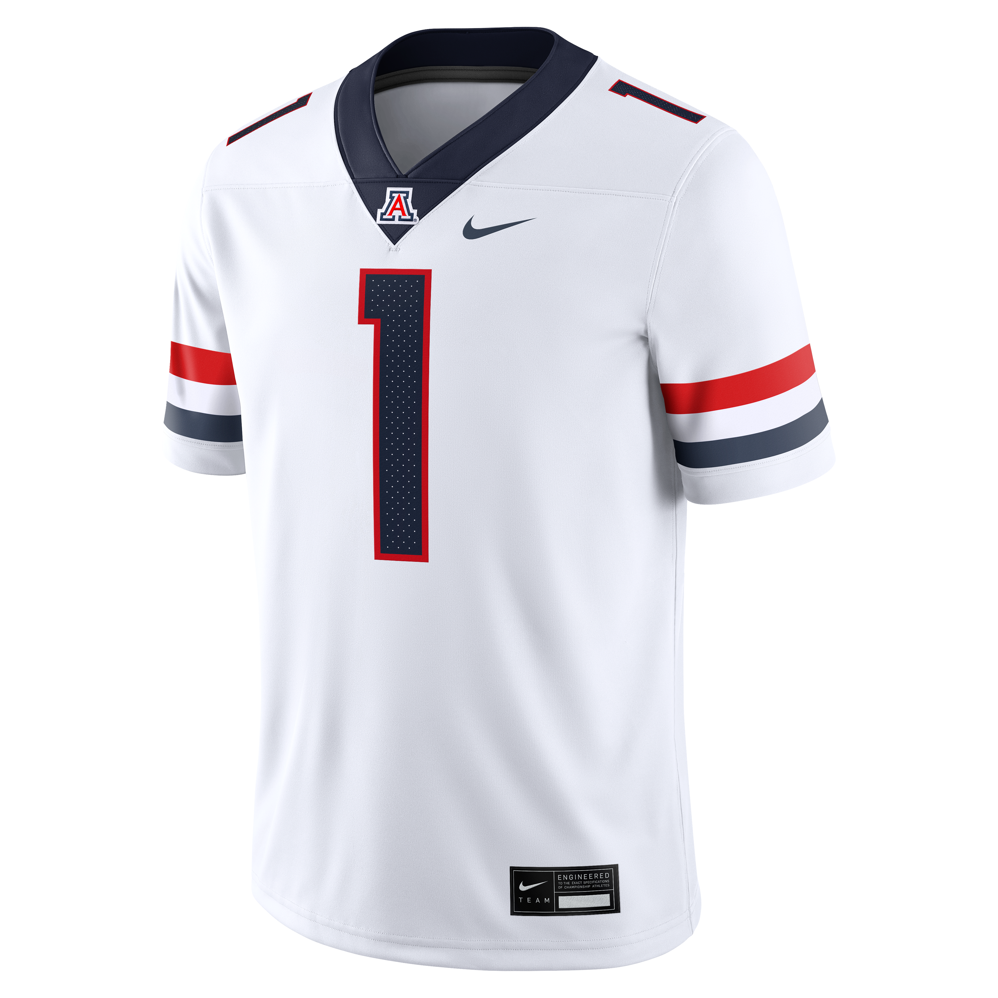 Road Arizona Wildcats Game Jersey No.1 White NCAA College Football Fan Wear