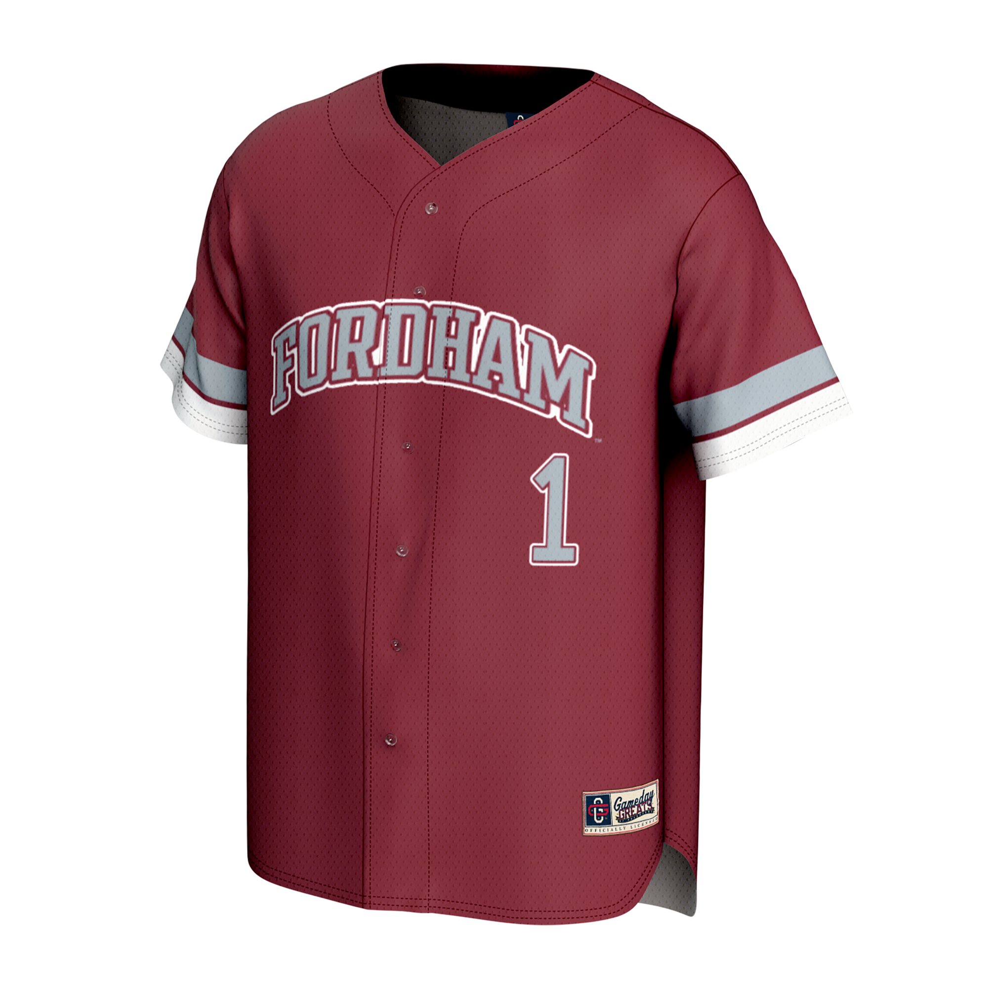 Collegiate Baseball Fashion Fordham Rams Game Jersey Maroon NCAA College Baseball Fan Wear Collegiate Baseball Fashion
