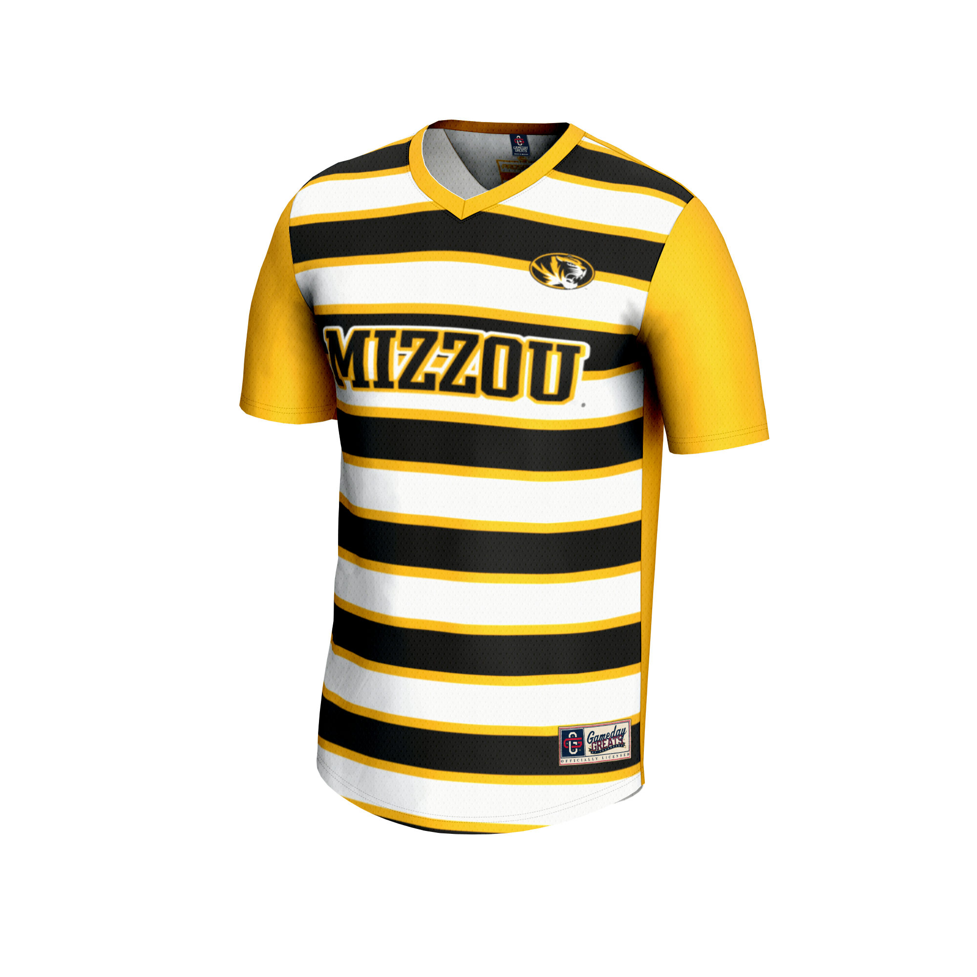 Soccer Fashion Missouri Tigers Game Jersey No.1 Gold NCAA College Soccer Fan Wear