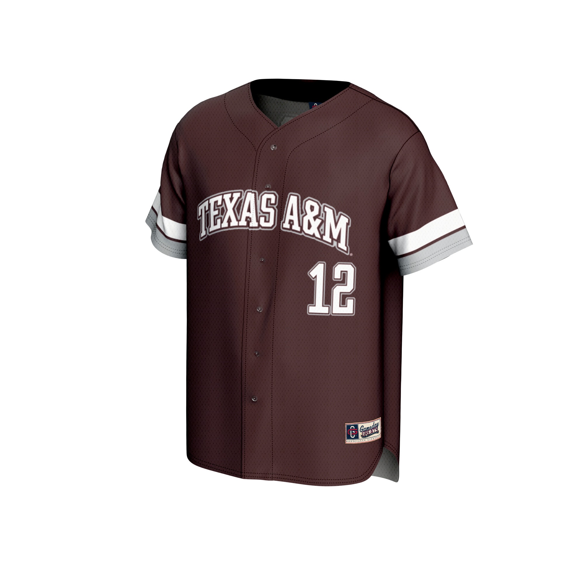 Collegiate Baseball Fashion Texas A&M Aggies Game Jersey Maroon NCAA College Baseball Fan Wear Collegiate Baseball Fashion