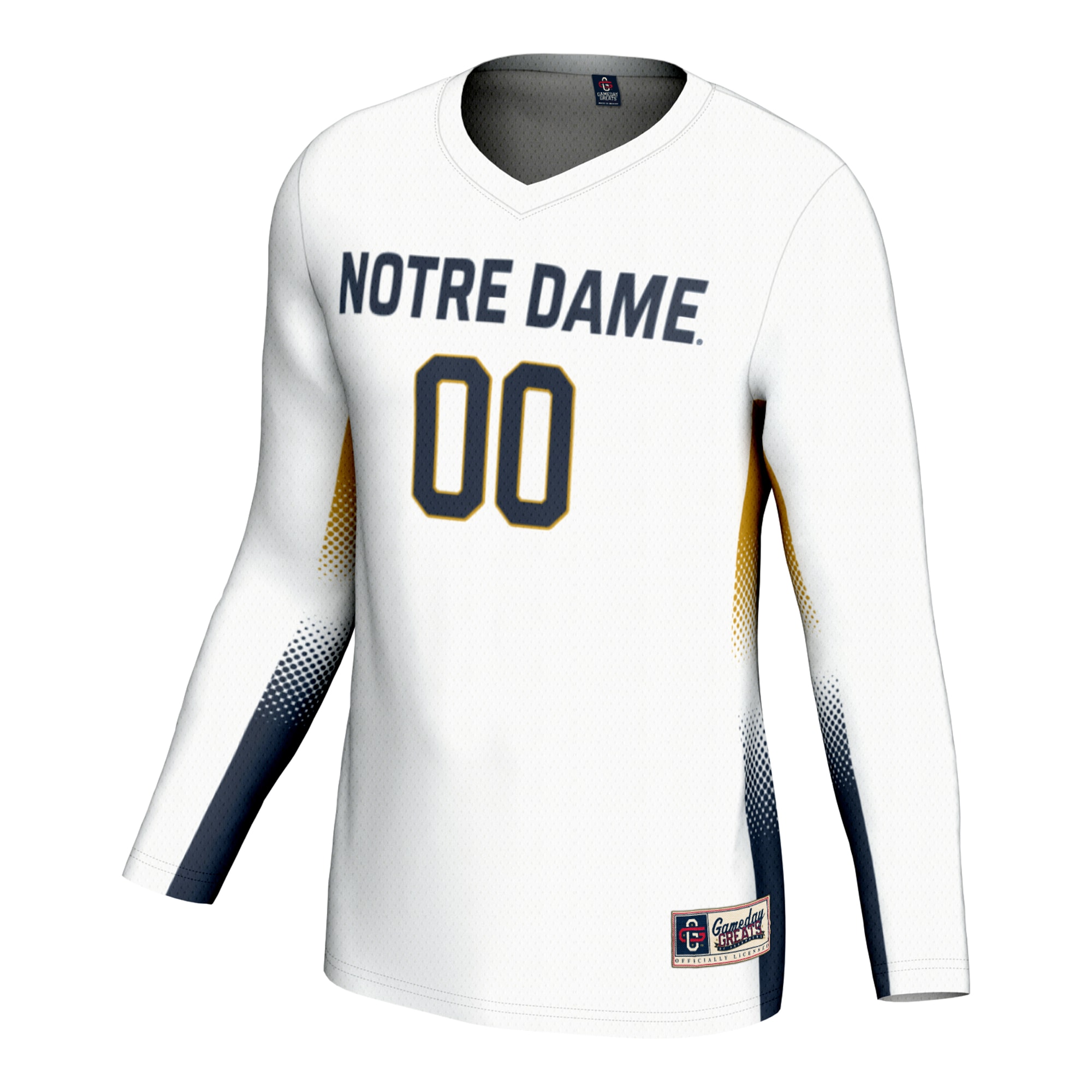 NIL Volleyball Notre Dame Fighting Irish Game Jersey White NCAA College Volleyball Fan Wear