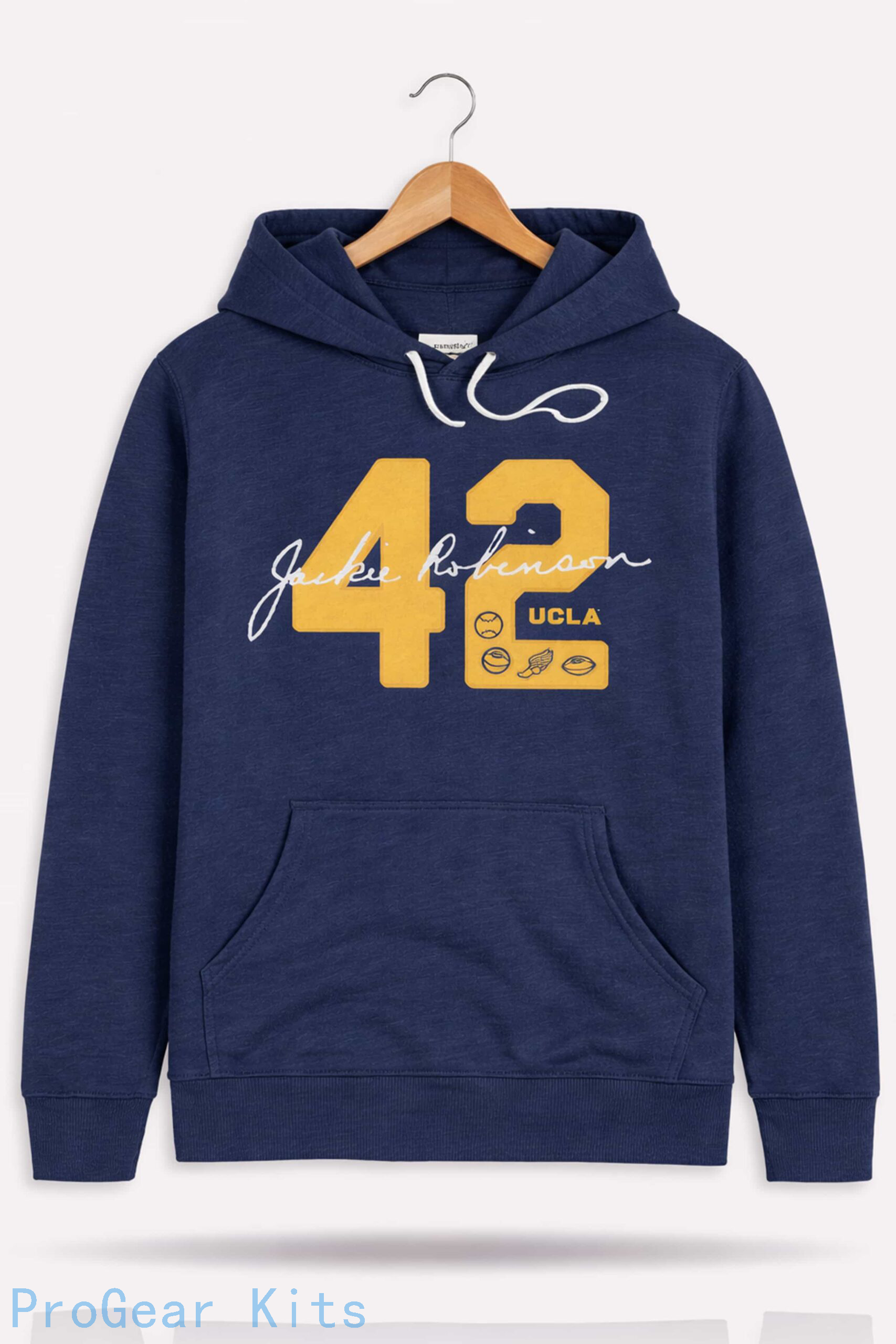 Robinson UCLA Jackie Kennebec Valley Community College Hoodie NCAA College Football Fan Wear Robinson UCLA Jackie