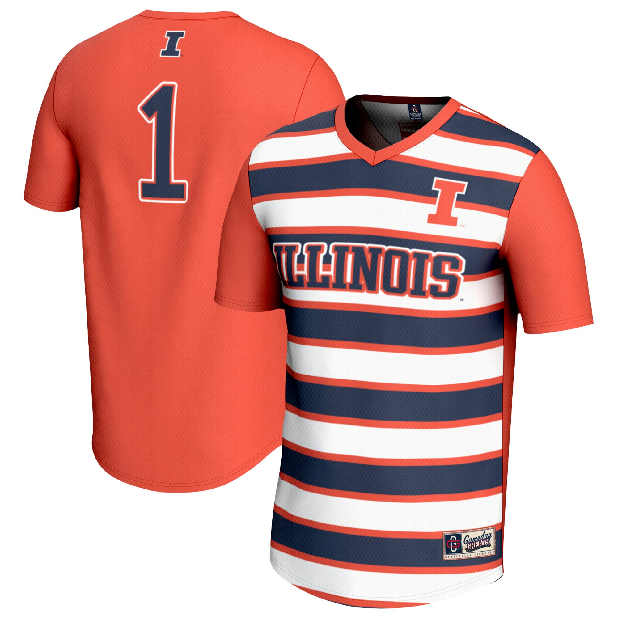 Featherweight Illinois Fighting Illini Jersey No.1 Orange NCAA College Soccer Fan Wear