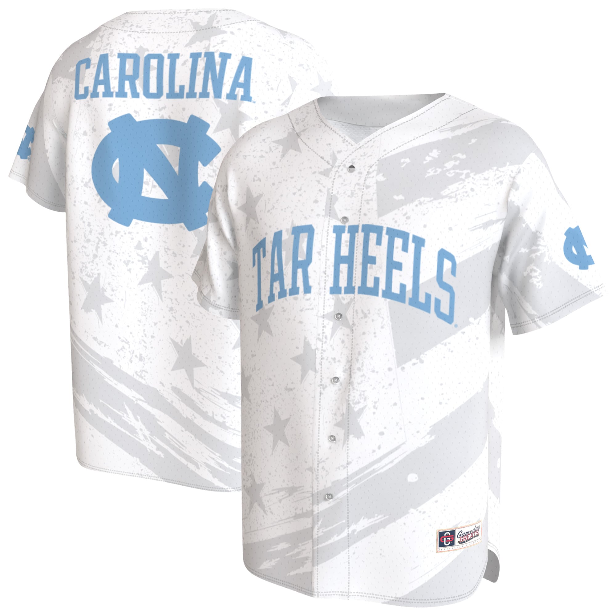 White Collegiate Baseball North Carolina Tar Heels Game Jersey White NCAA College Baseball Fan Wear