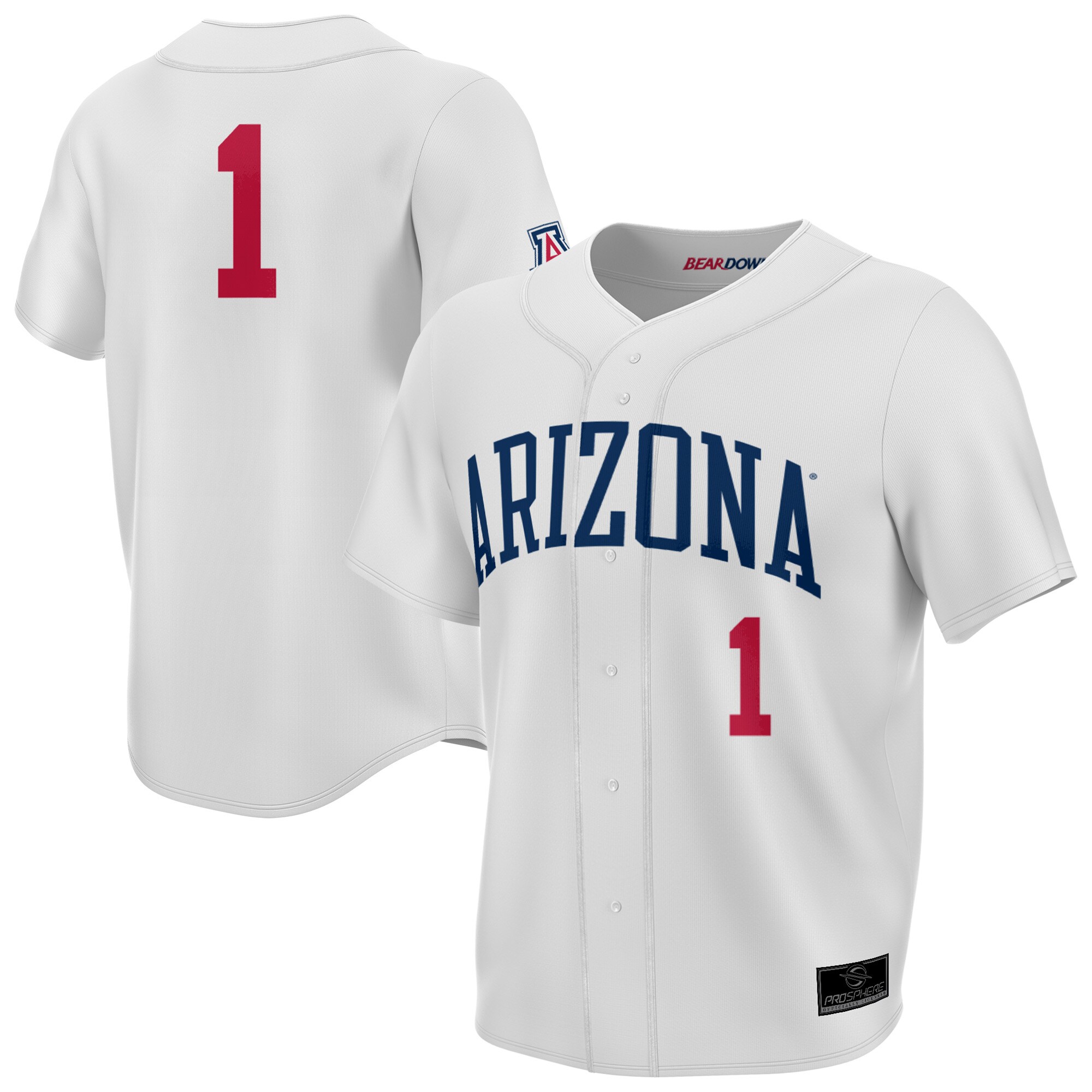 Collegiate Baseball Fashion Arizona Wildcats Game Jersey White NCAA College Baseball Fan Wear