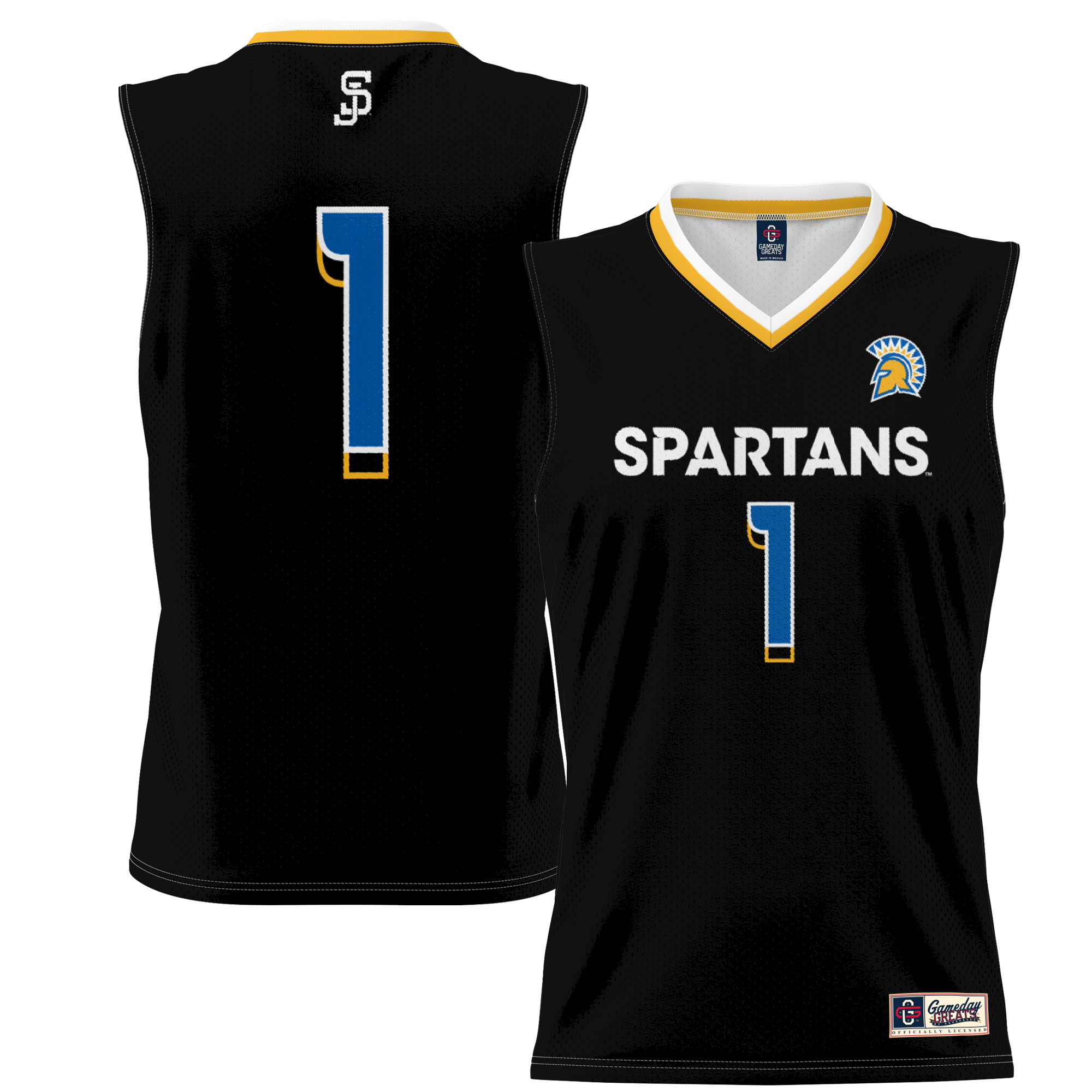 Basketball San Jose State Spartans Game Jersey Black NCAA College Basketball Fan Wear