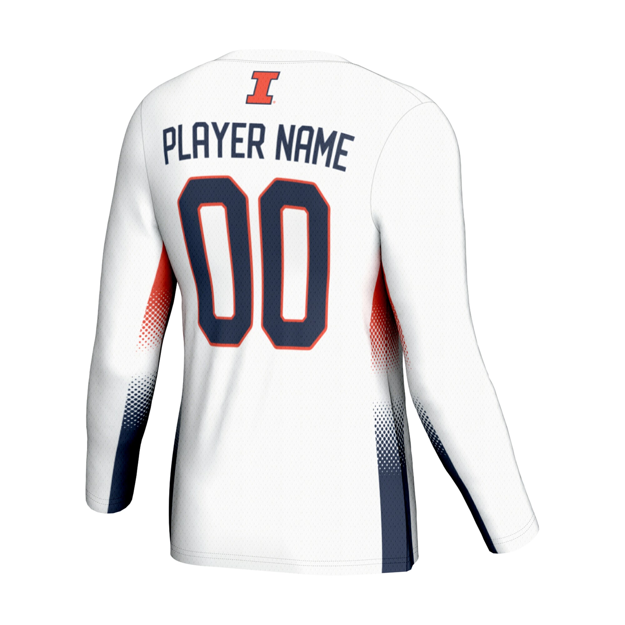 NIL Volleyball Illinois Fighting Illini Game Jersey White NCAA College Volleyball Fan Wear NIL Volleyball