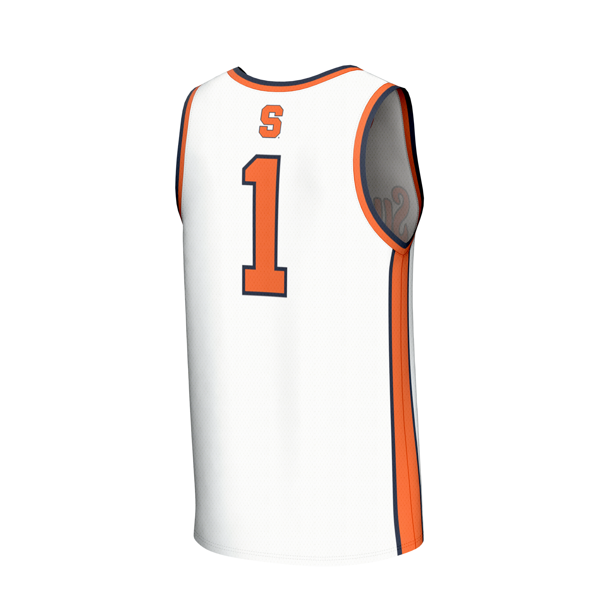 White Collegiate Basketball Syracuse Orange Game Jersey White NCAA College Basketball Fan Wear White Collegiate Basketball