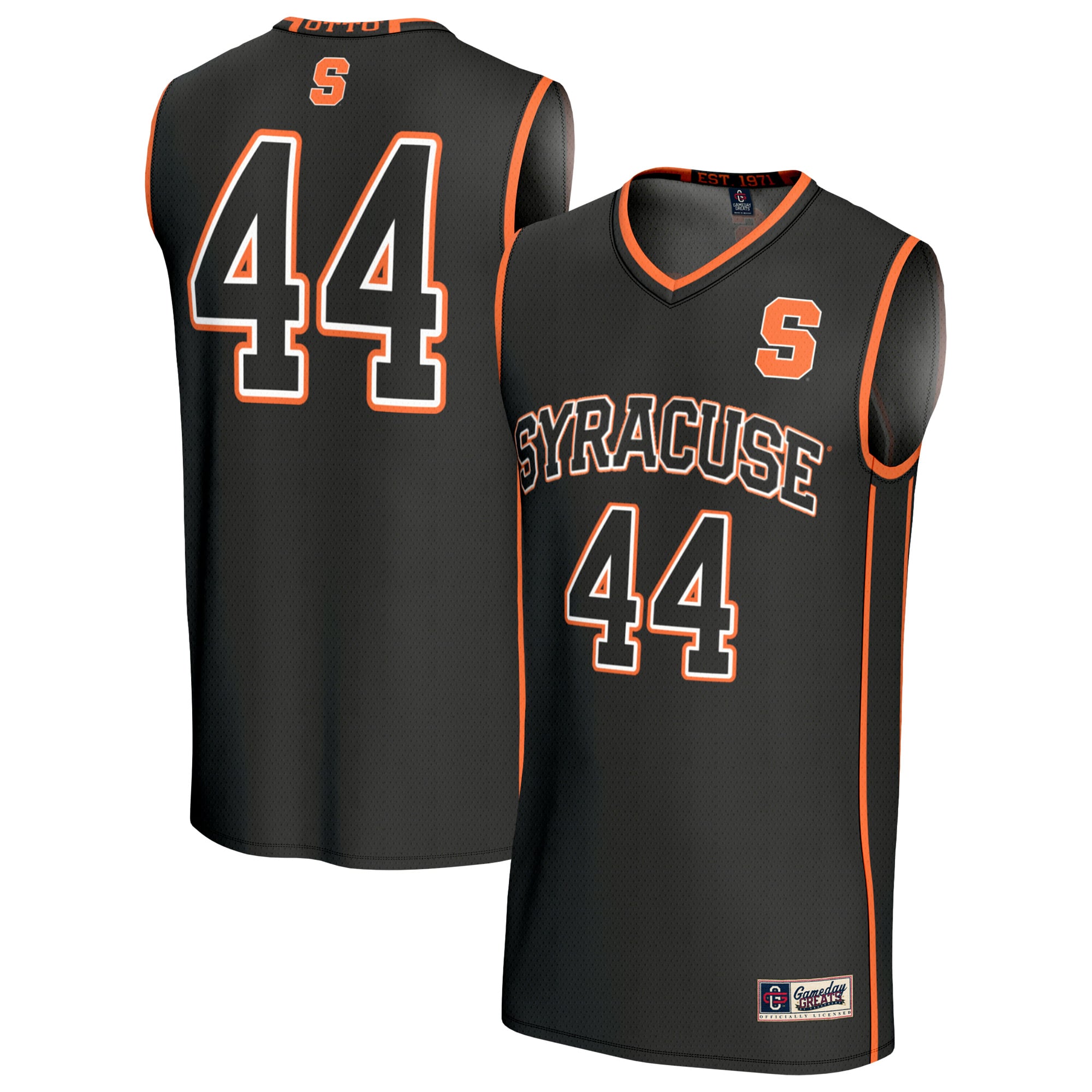Featherweight Syracuse Orange Jersey No.44 Black NCAA College Basketball Fan Wear