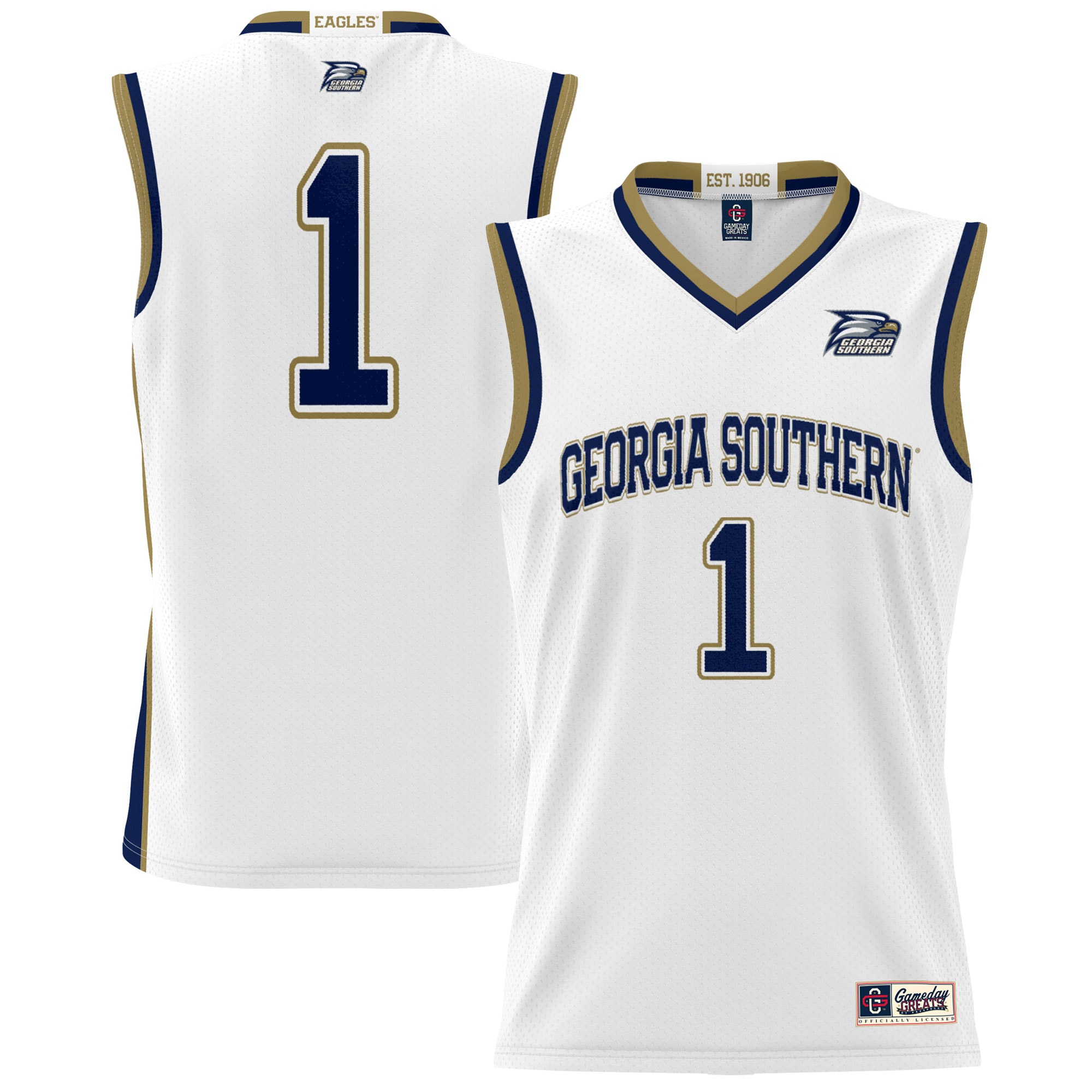 Basketball Georgia Southern Eagles Game Jersey White NCAA College Basketball Fan Wear Basketball