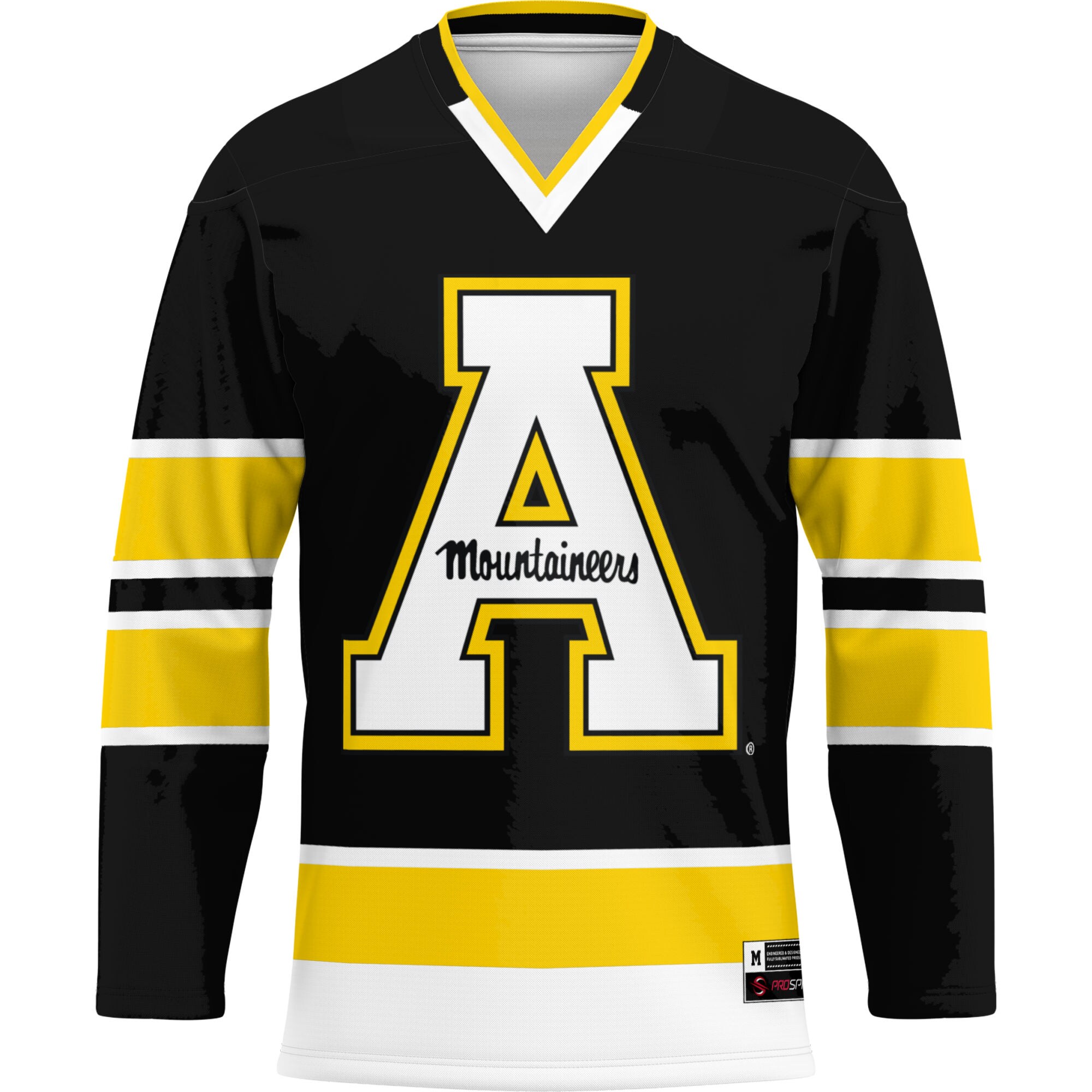 Hockey Appalachian State Mountaineers Game Jersey Black NCAA College Hockey Fan Wear