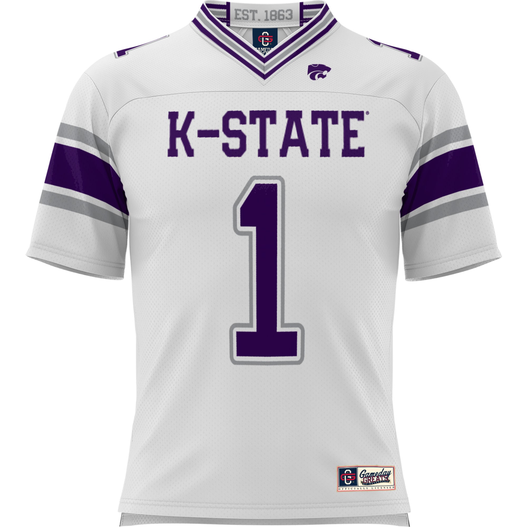 Kansas State Wildcats Game Jersey White NCAA College Football Fan Wear