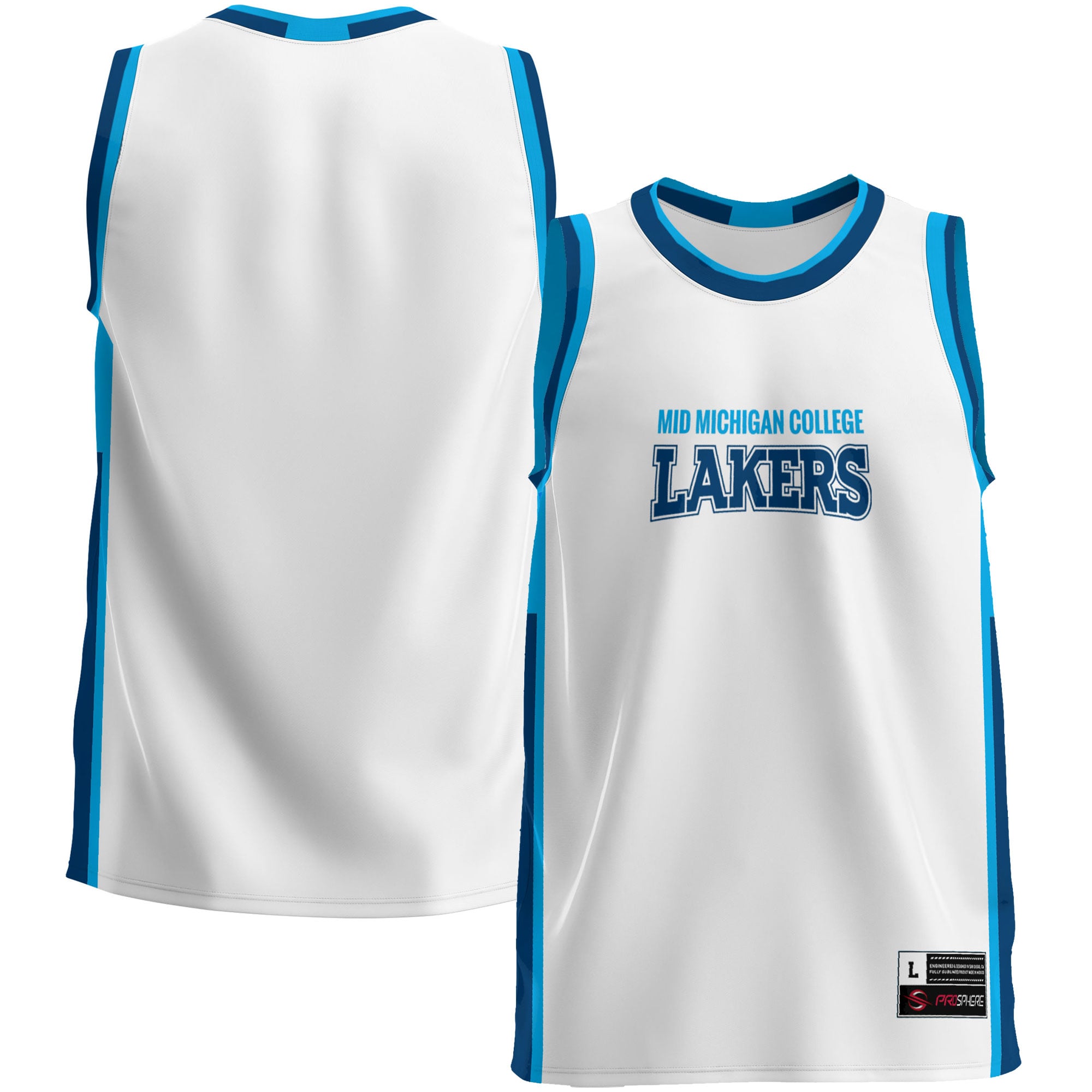 Ultra-Light Basketball Mid Michigan College Jersey White NCAA College Basketball Fan Wear