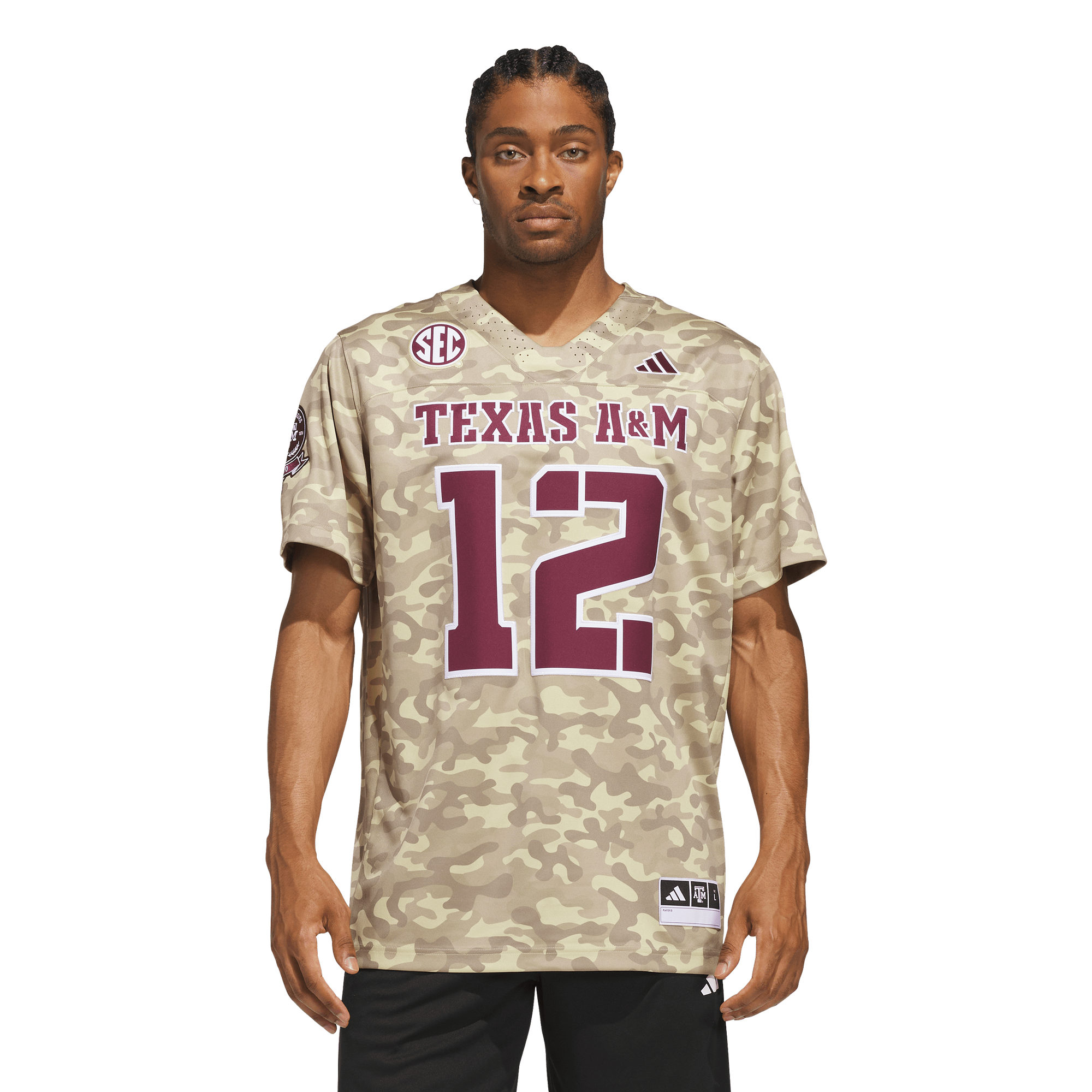 Honor Support Strategy Texas A&M Aggies Jersey No.12 NCAA College Football Fan Wear