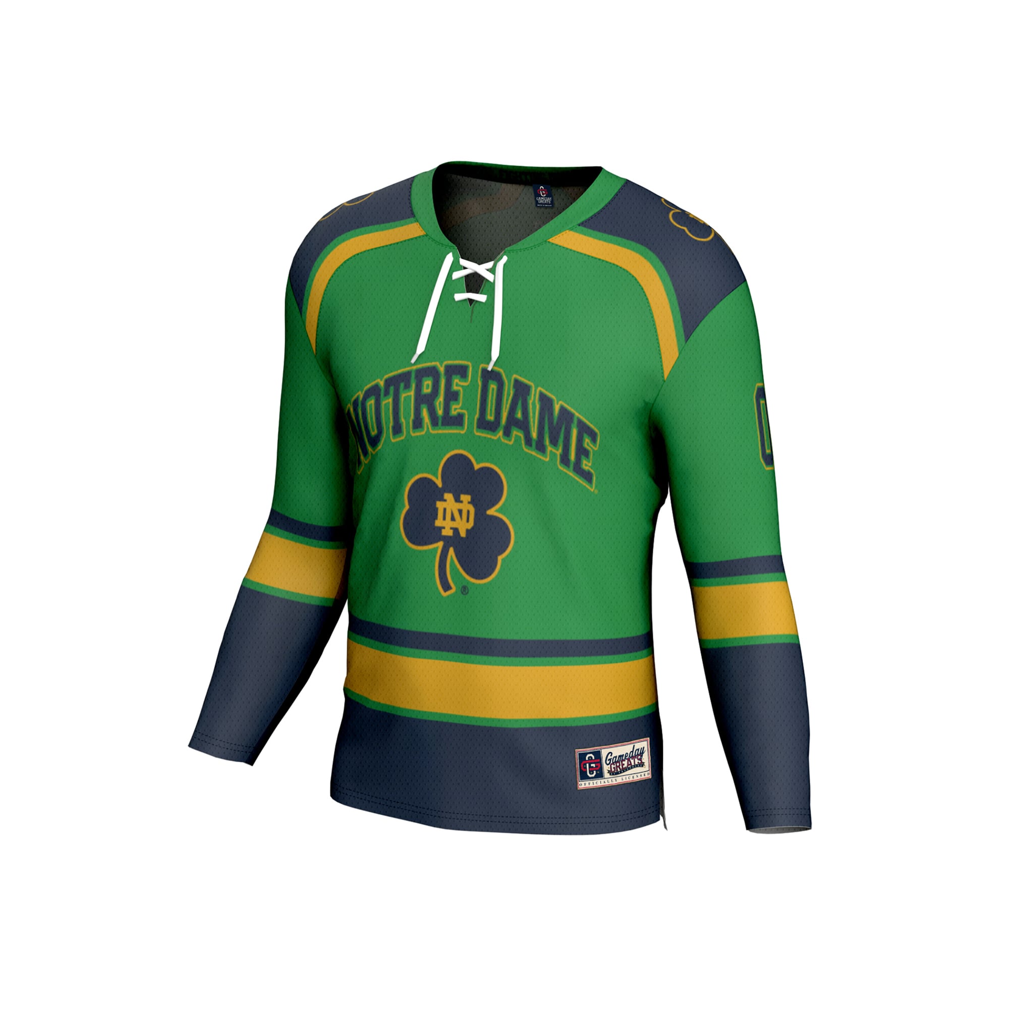 Hockey NIL Pick- Notre Dame Fighting Irish Player Jersey Green NCAA College Hockey Fan Wear Hockey NIL Pick-