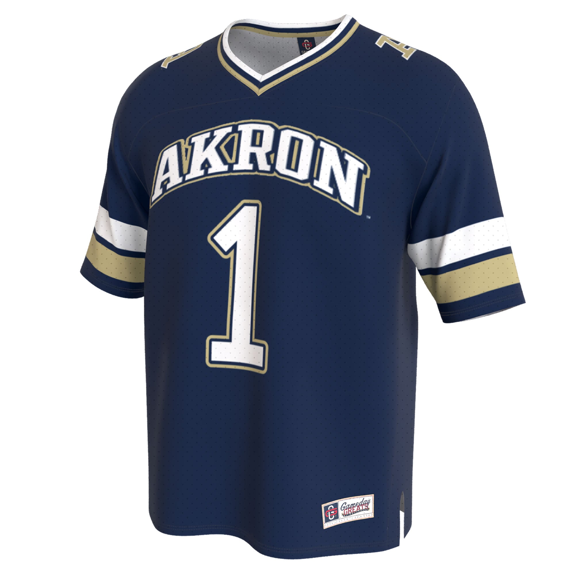 Navy Collegiate Fashion Akron Zips Game Jersey Navy NCAA College Football Fan Wear