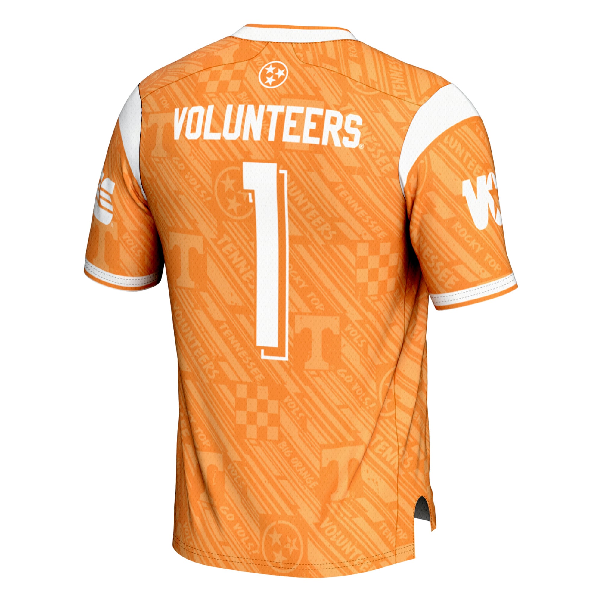 Highlight Print Fashion Tennessee Volunteers Game Jersey Orange NCAA College Football Fan Wear Highlight Print Fashion