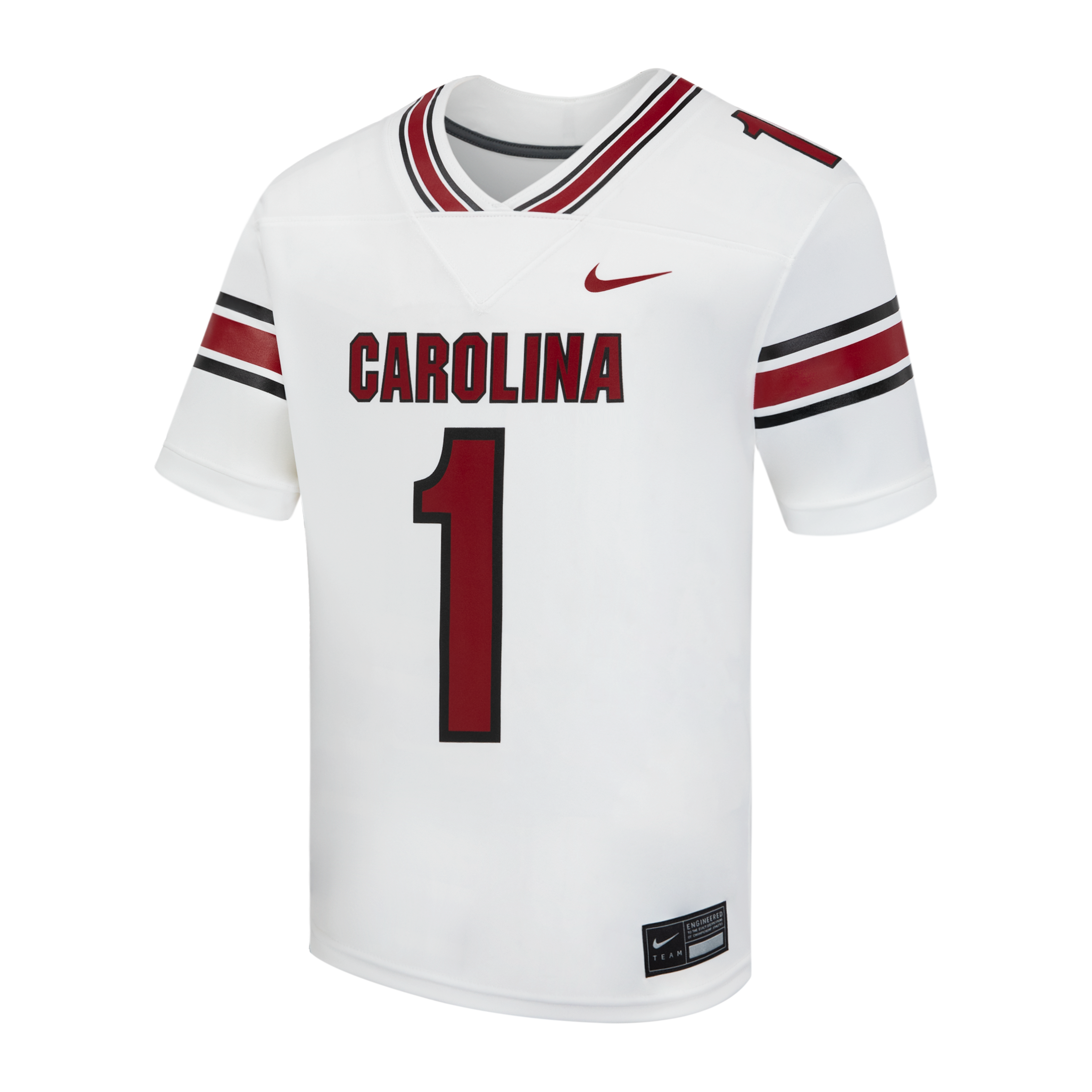 Road South Carolina Gamecocks Replica Jersey No.1 White NCAA College Football Fan Wear