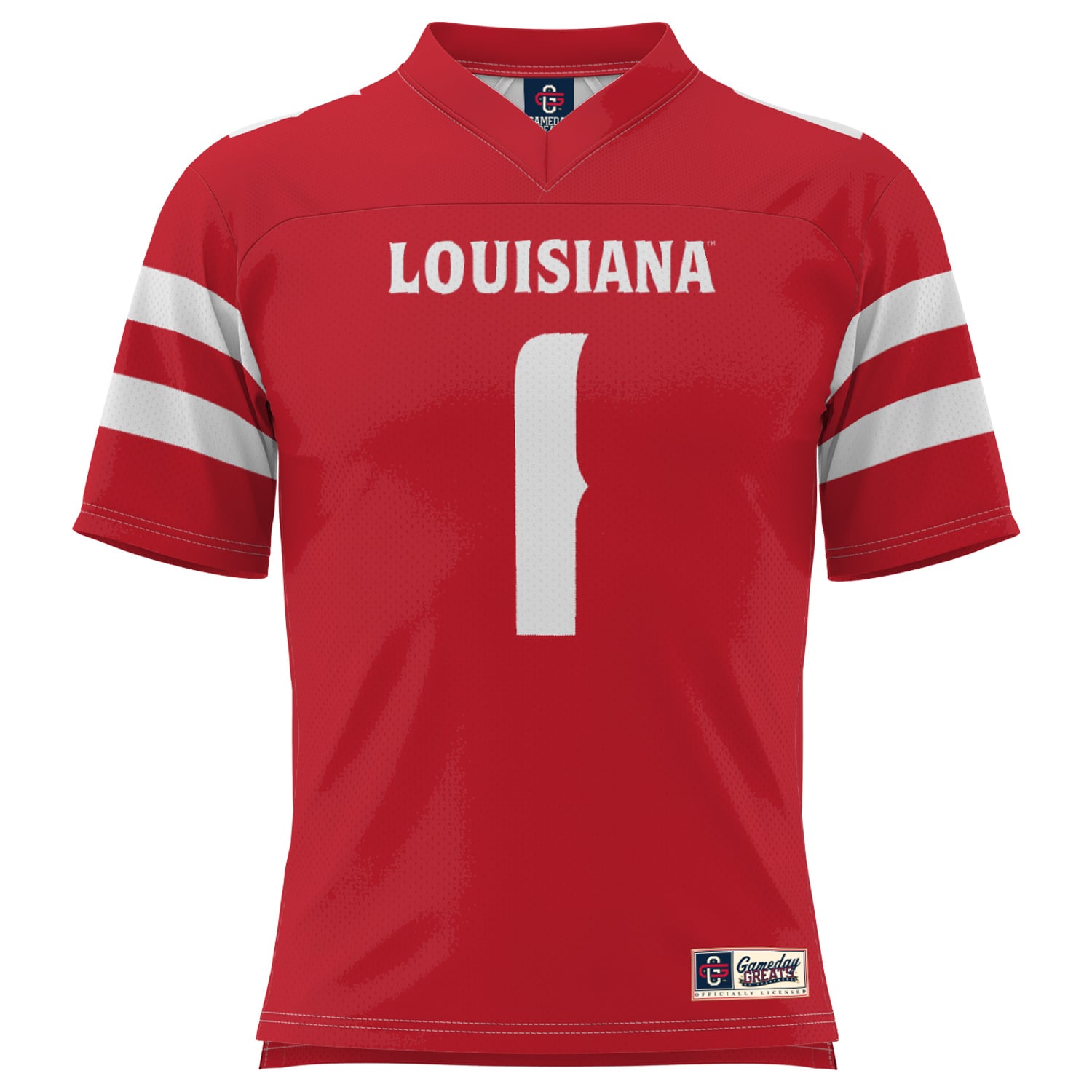 Louisiana Ragin' Cajuns Game Jersey No.1 Red NCAA College Football Fan Wear