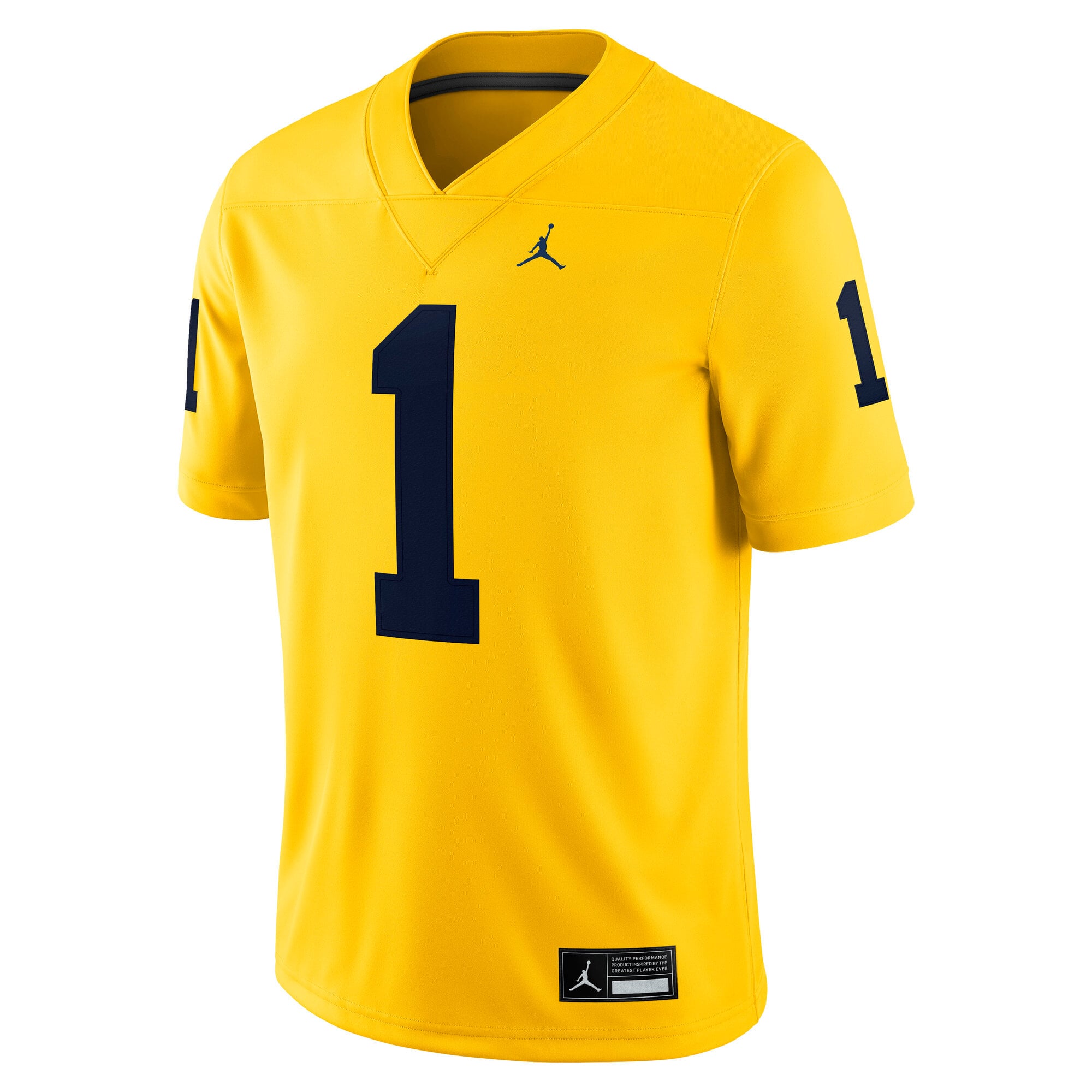 Brand Michigan Wolverines Game Jersey No.1 Maize NCAA College Basketball Fan Wear