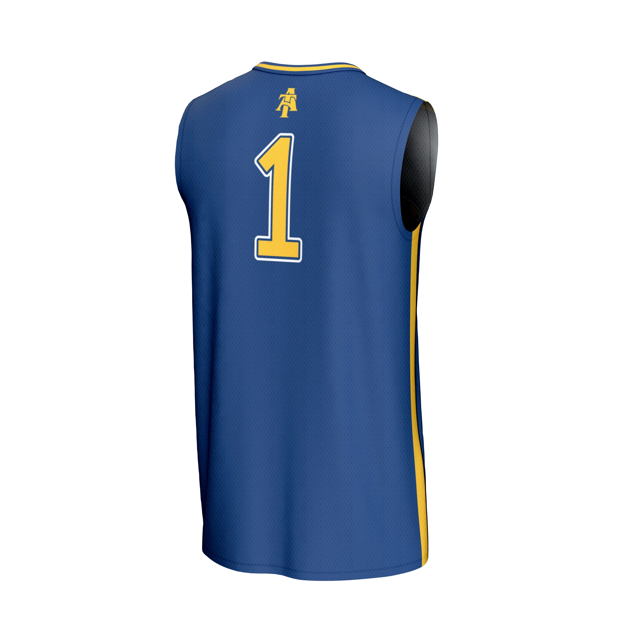 North Basketball Fashion Carolina A&T Aggies Game Jersey No.1 Navy NCAA College Basketball Fan Wear