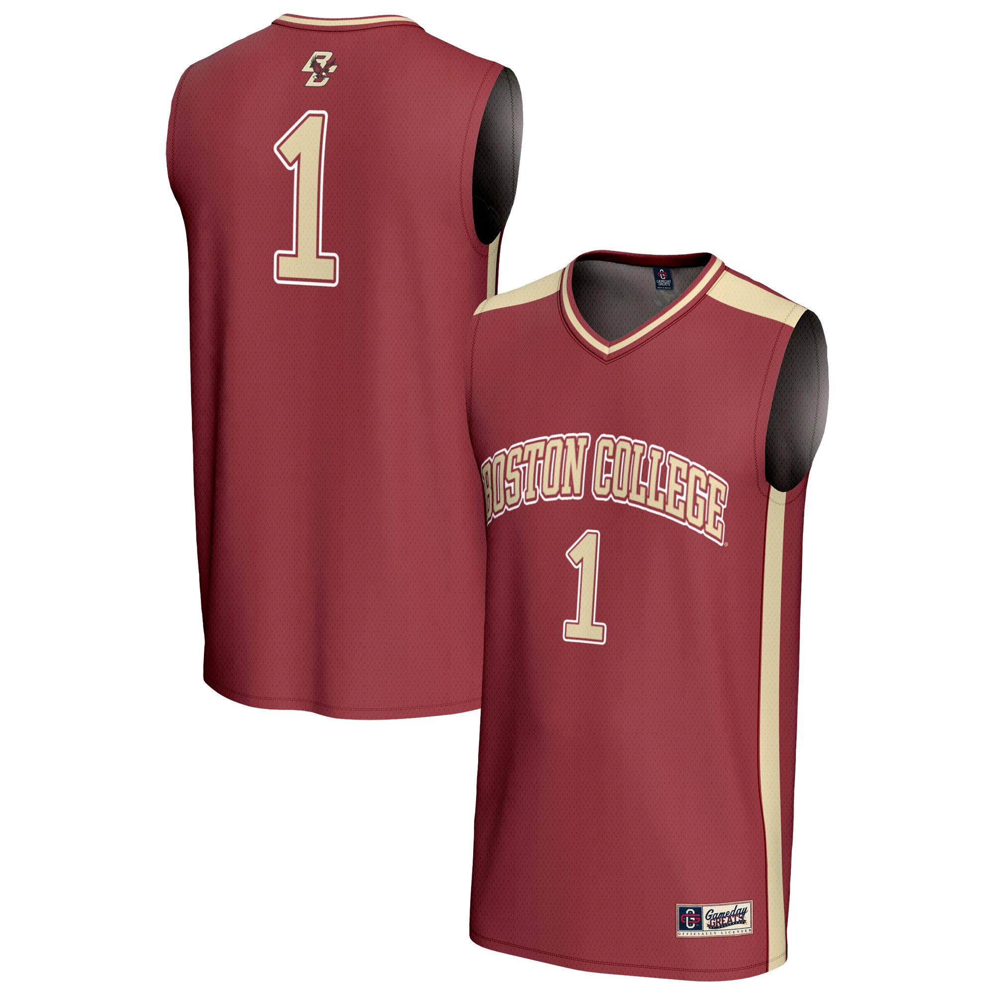 Ultra-light Basketball Boston College Eagles Jersey No.1 Maroon NCAA College Basketball Fan Wear Ultra-light Basketball