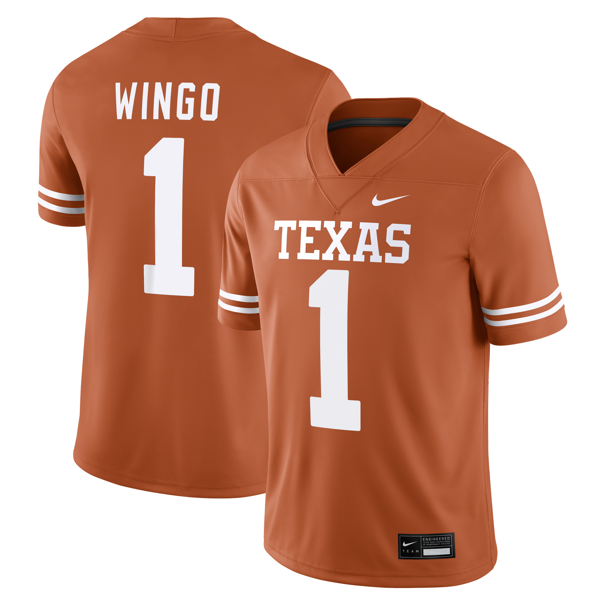 Ryan Wingo Texas Longhorns Game Jersey Orange NCAA College Football Fan Wear