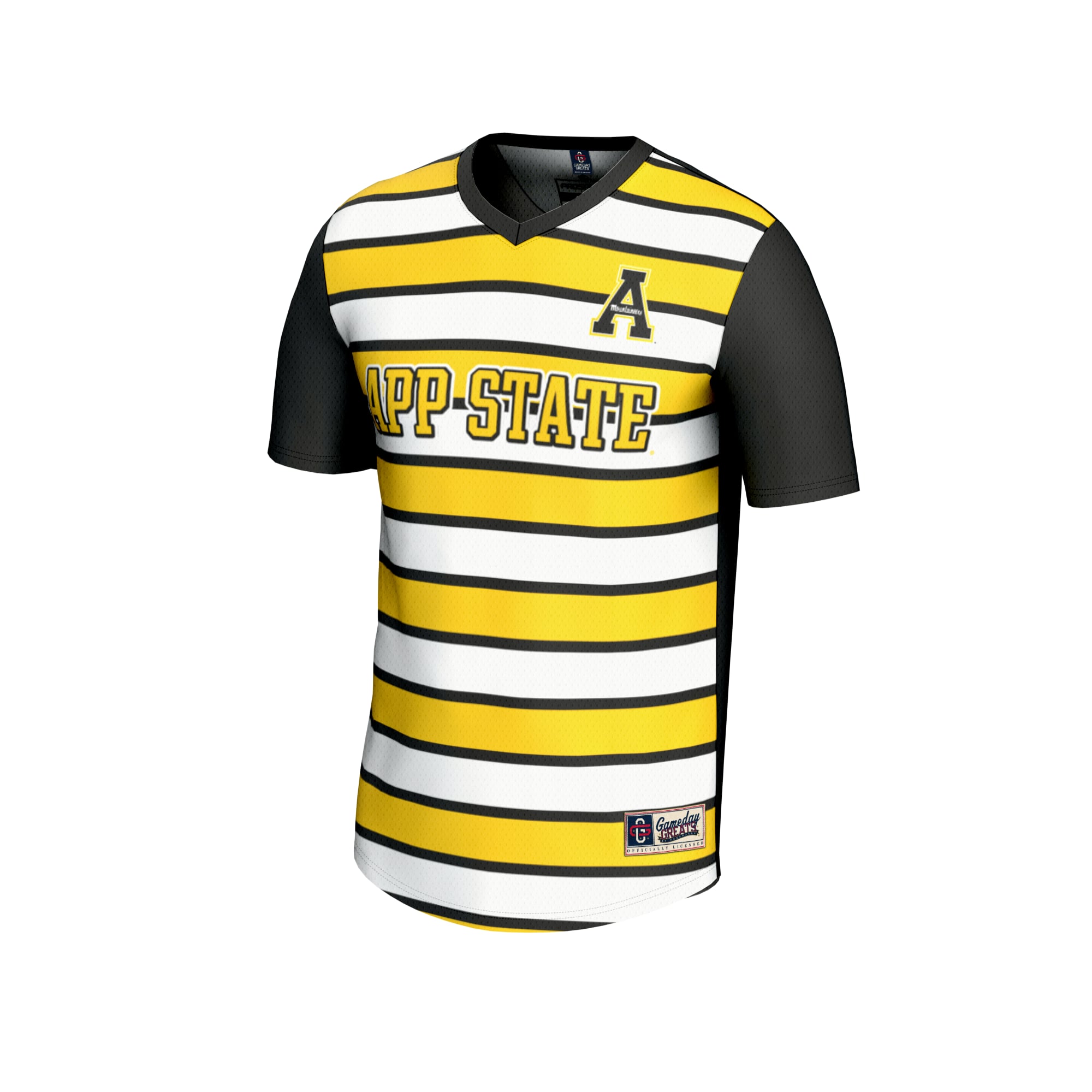Soccer Fashion Appalachian State Mountaineers Game Jersey No.25 Black NCAA College Soccer Fan Wear Soccer Fashion