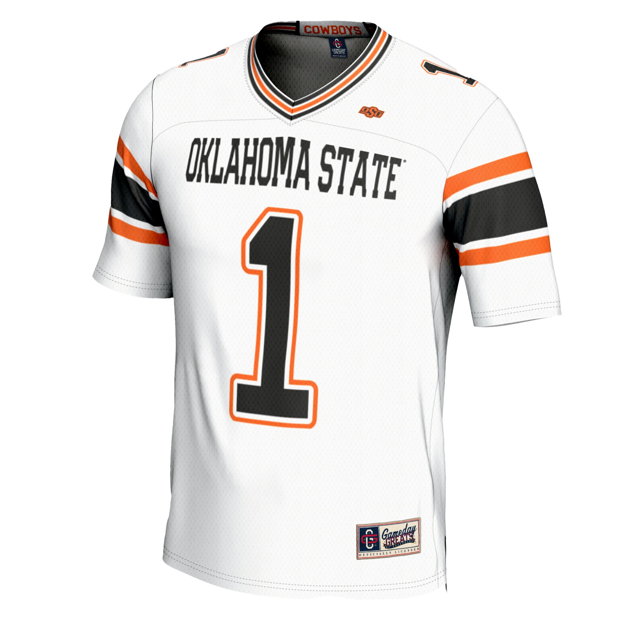 Oklahoma State Cowboys Game Jersey White NCAA College Football Fan Wear