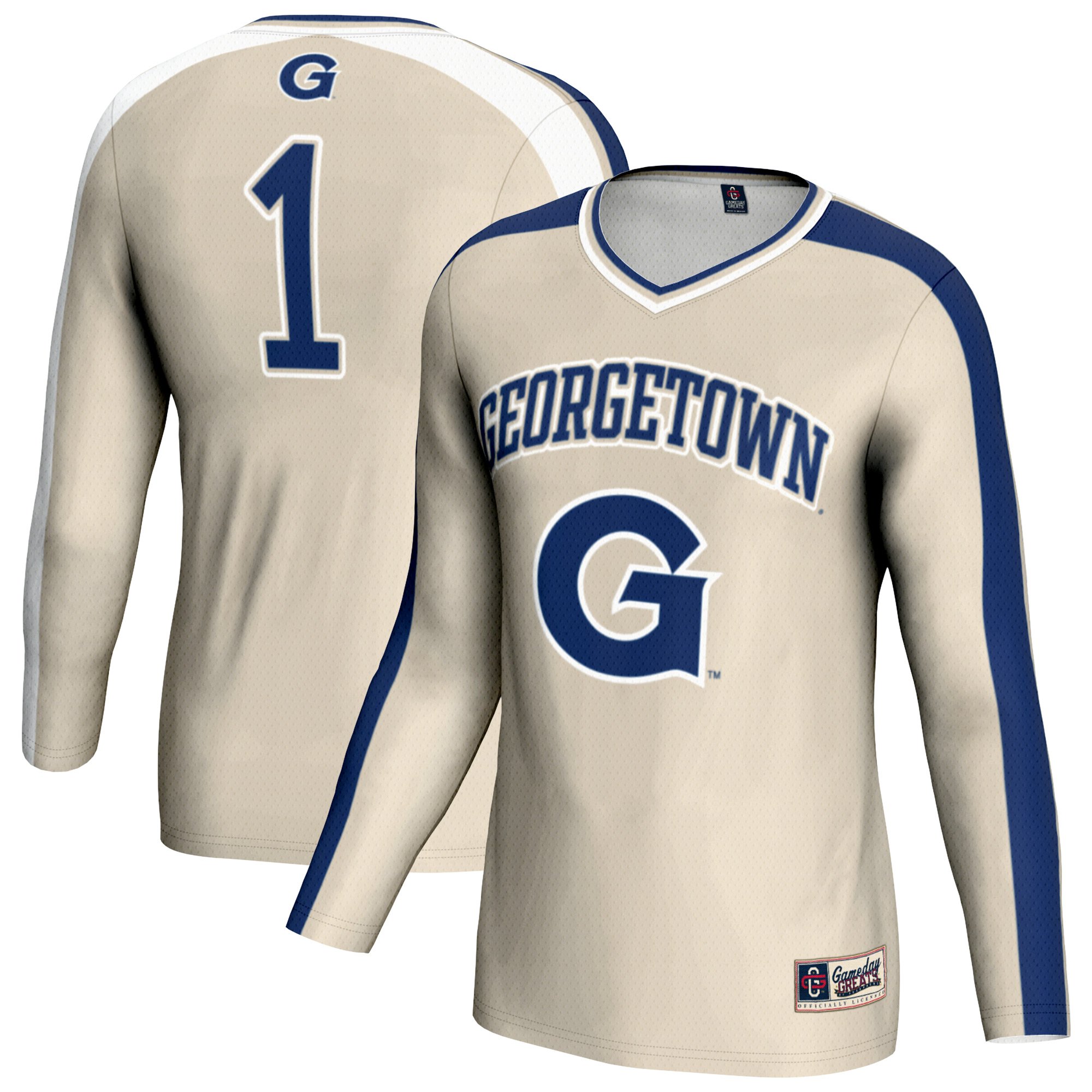 Featherweight Volleyball Georgetown Hoyas Jersey No.1 Gray NCAA College Volleyball Fan Wear
