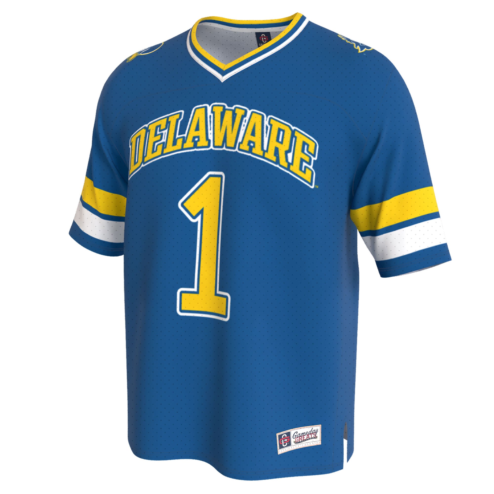 Collegiate Fashion Delaware Fightin' Blue Hens Game Jersey Blue NCAA College Football Fan Wear Collegiate Fashion