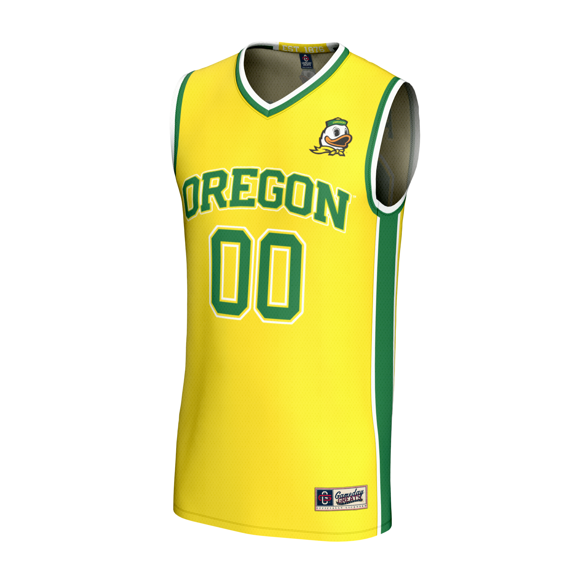 Collegiate Oregon Ducks Player Jersey Yellow NCAA College Basketball Fan Wear