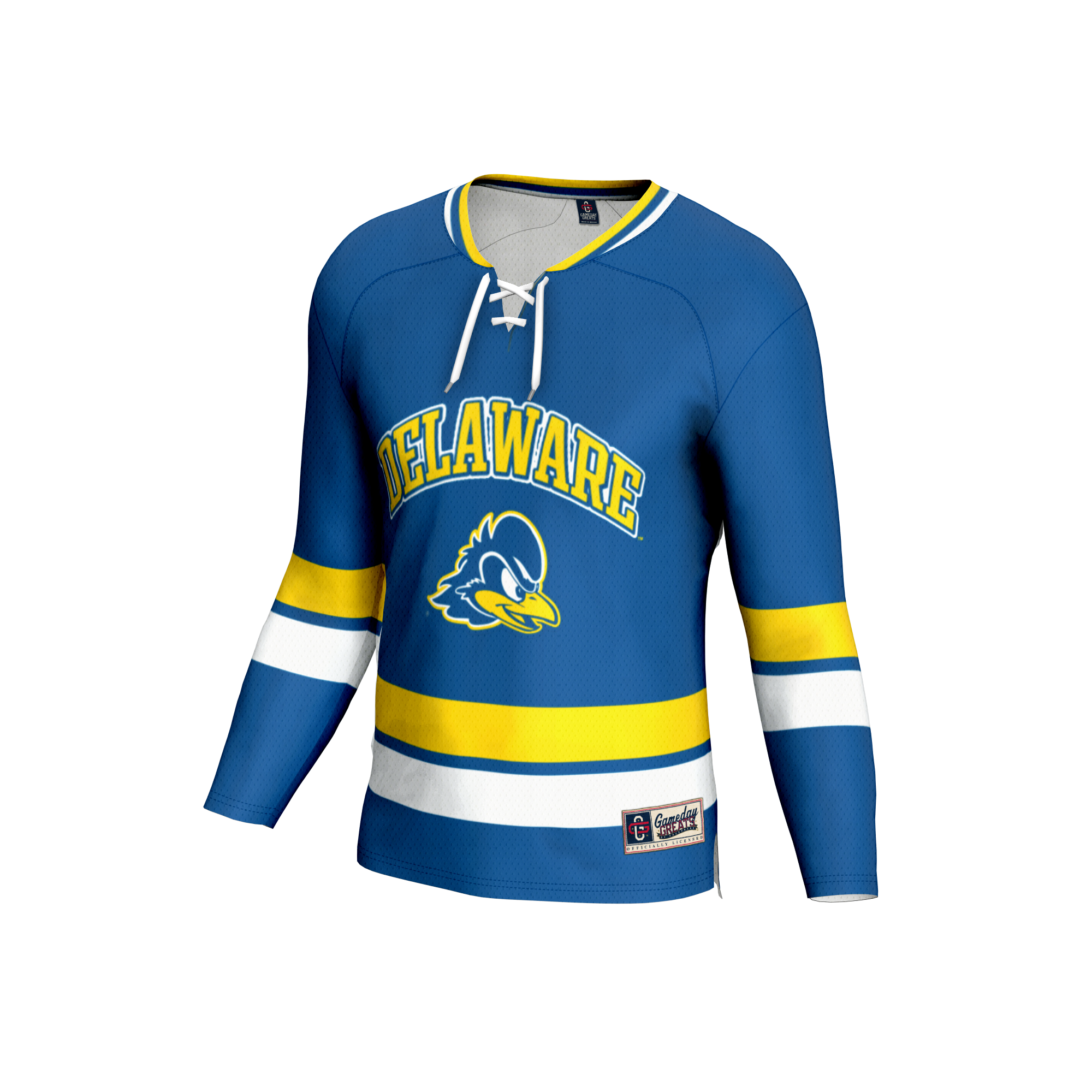 Hockey Fashion Delaware Fightin' Blue Hens Game Jersey Blue NCAA College Hockey Fan Wear
