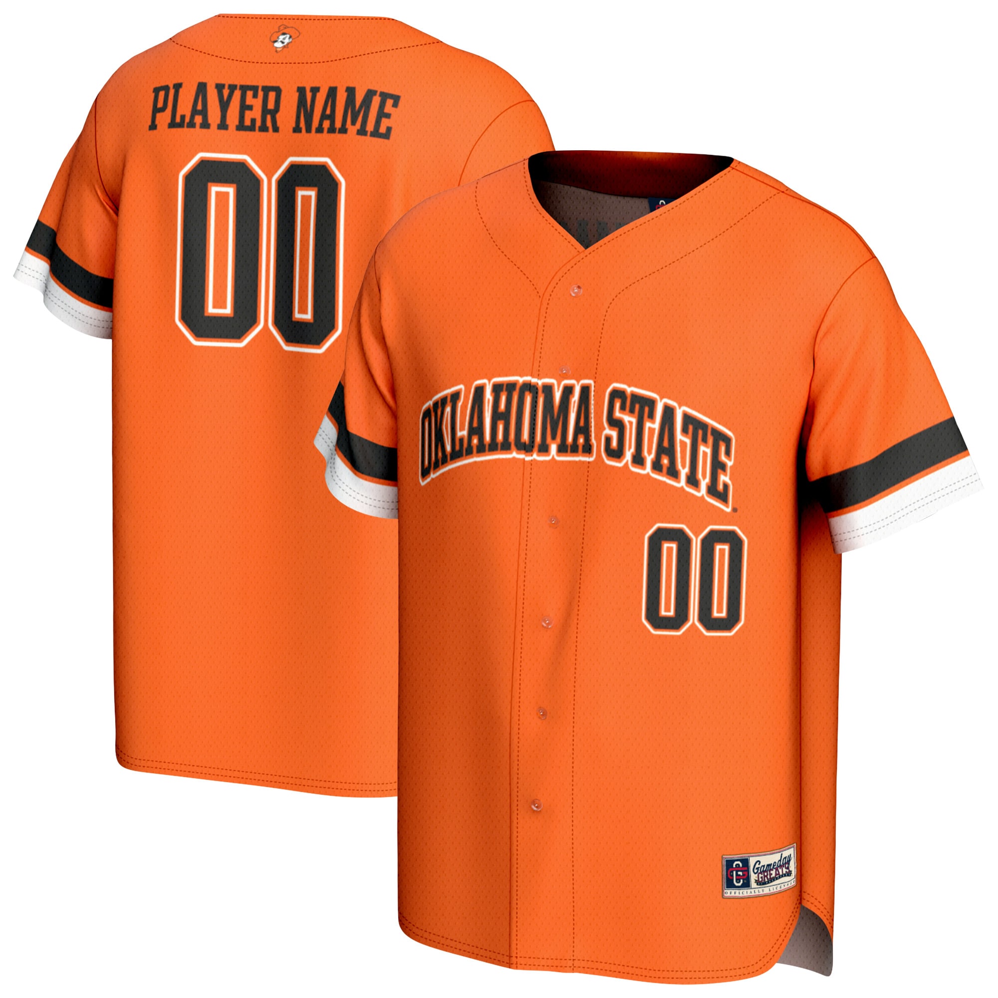 NIL Pick- Baseball Oklahoma State Cowboys Player Jersey Orange NCAA College Baseball Fan Wear NIL Pick- Baseball