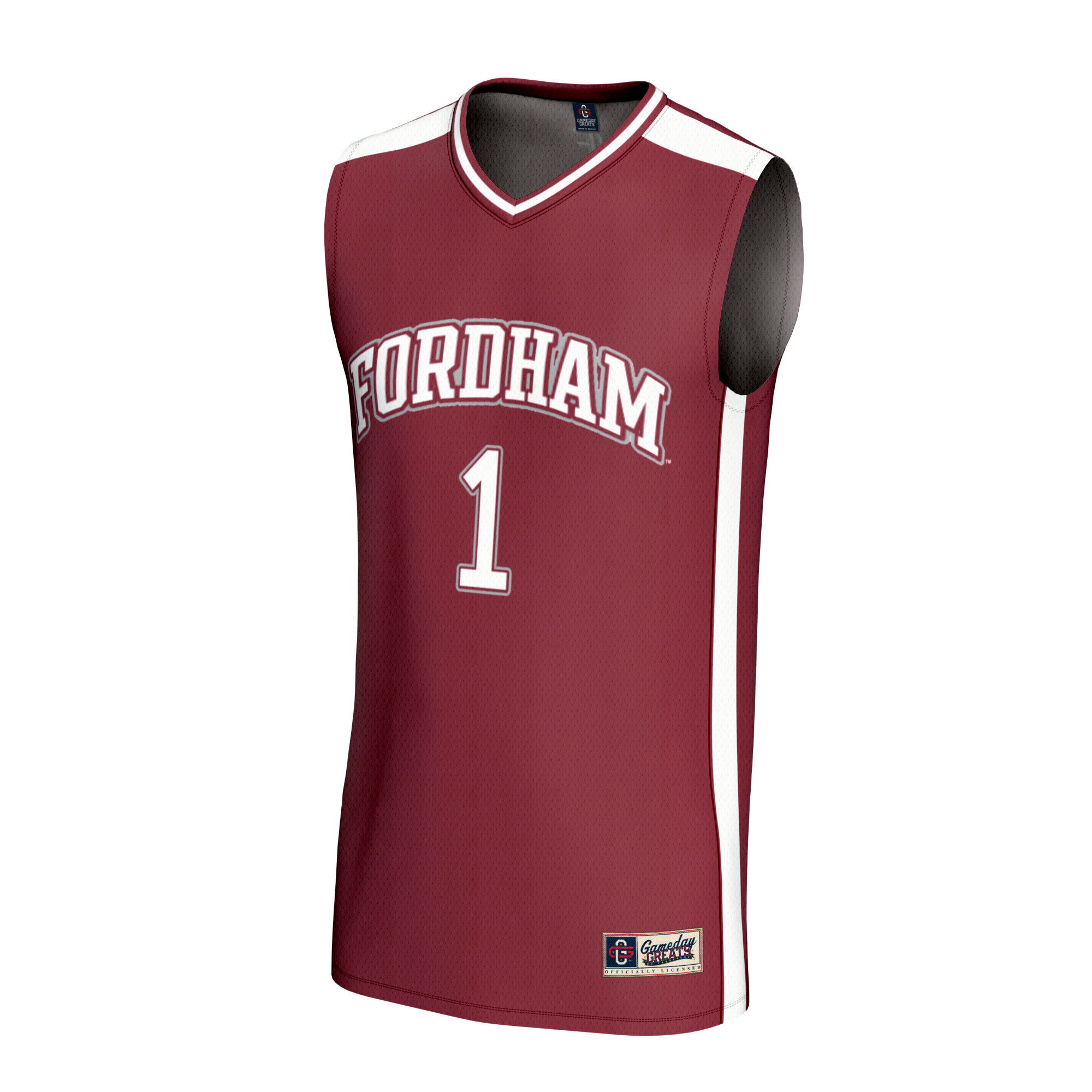 Collegiate Basketball Fashion Fordham Rams Game Jersey Maroon NCAA College Basketball Fan Wear Collegiate Basketball Fashion