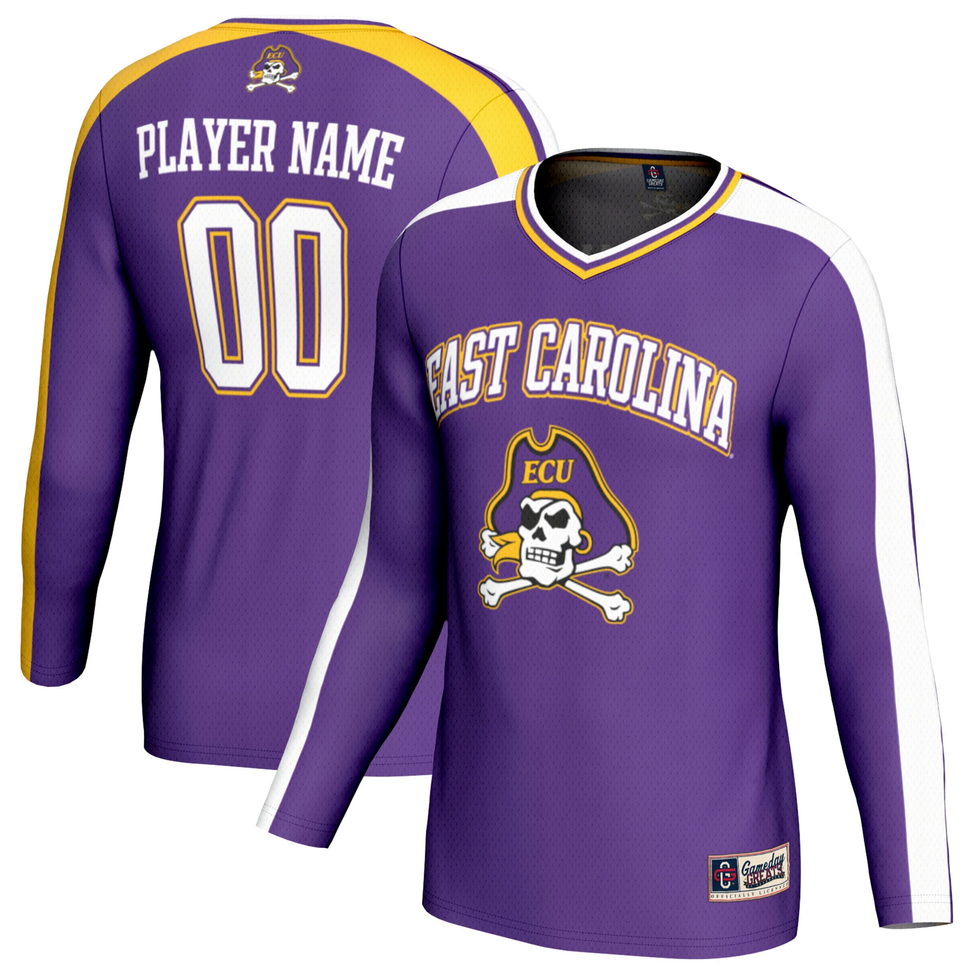 NIL Pick Collegiate ECU Pirates Player Jersey Purple NCAA College Volleyball Fan Wear