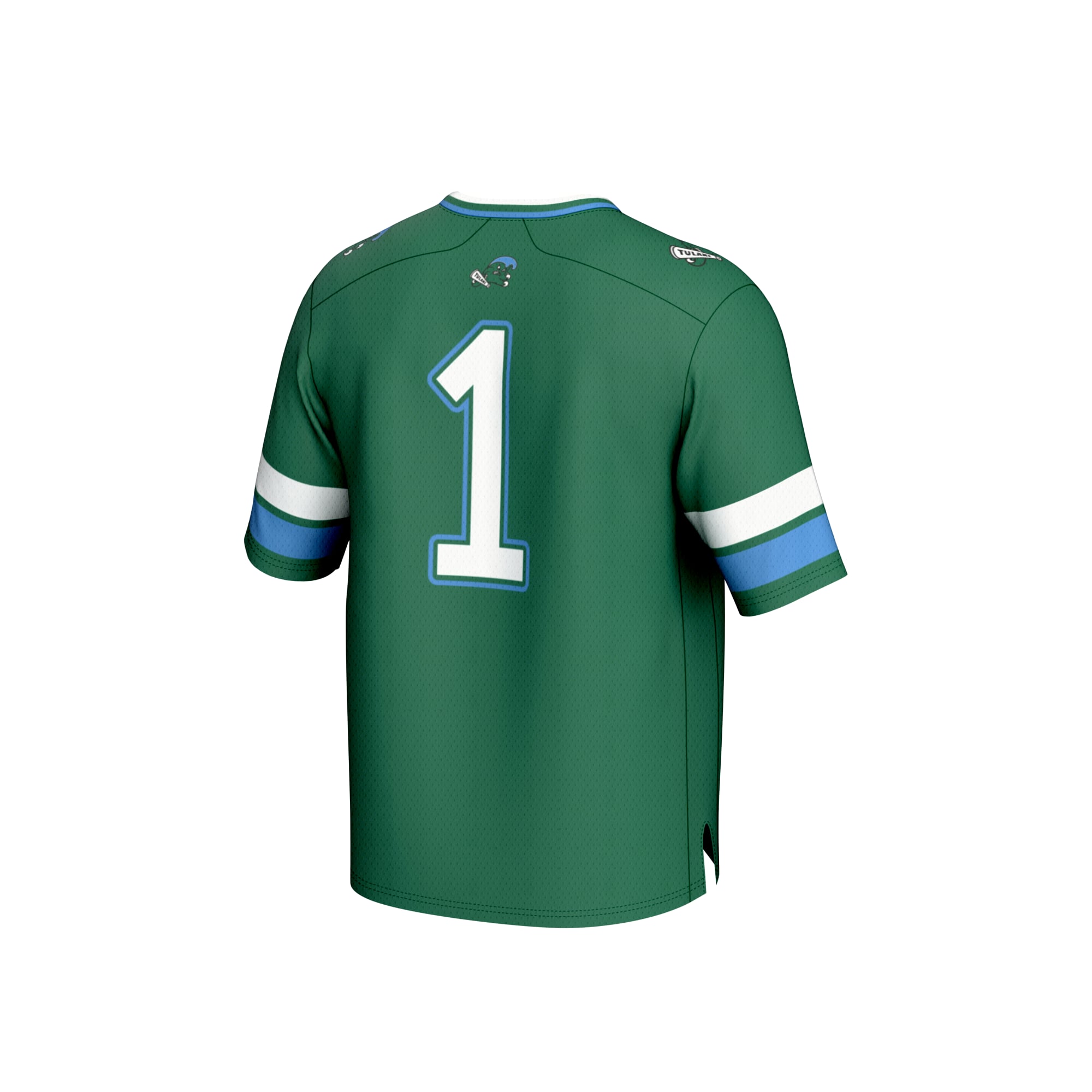 Collegiate Fashion Tulane Green Wave Game Jersey No.1 Green NCAA College Football Fan Wear