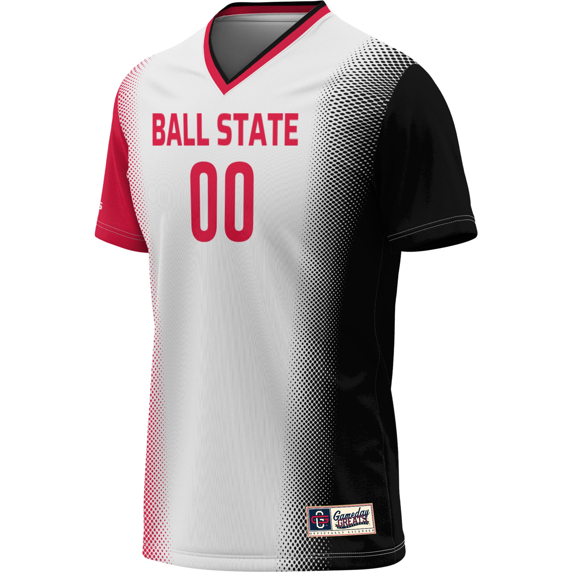 NIL Pick- Soccer Ball State Cardinals Player Jersey White NCAA College Soccer Fan Wear
