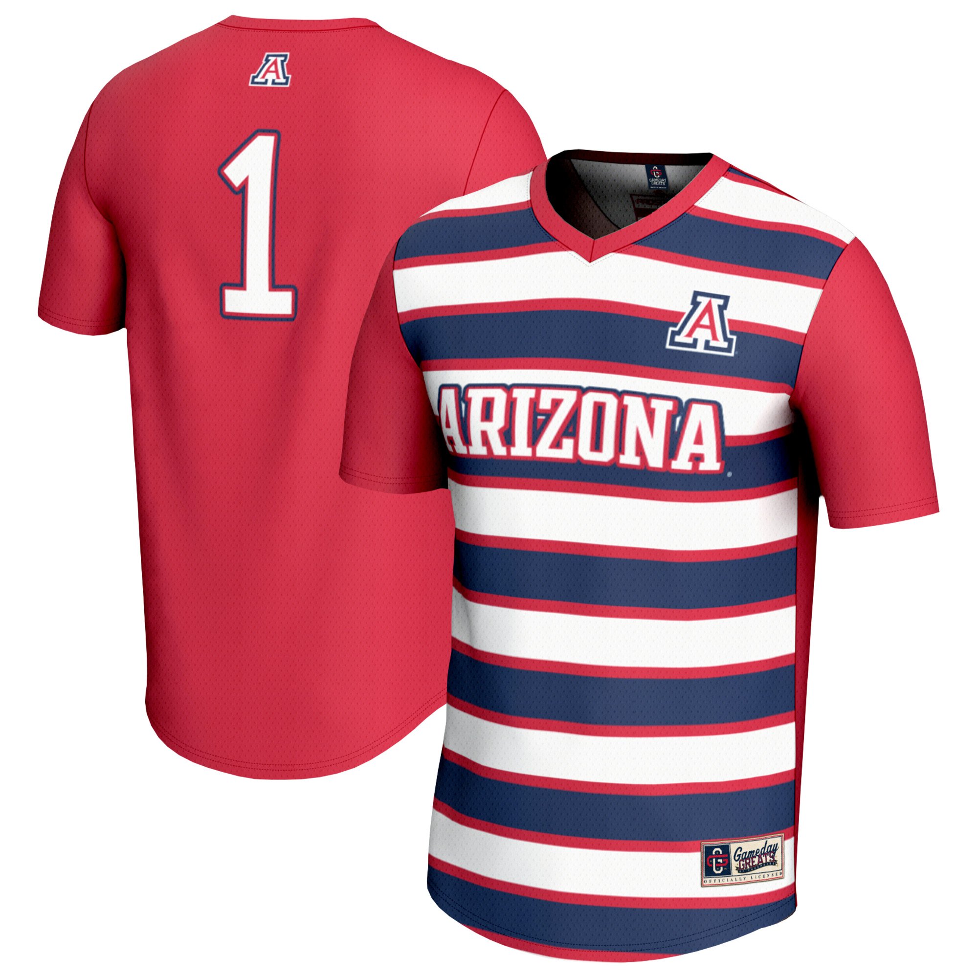 Ultra-Light Modern Arizona Wildcats Jersey No.1 Red NCAA College Soccer Fan Wear