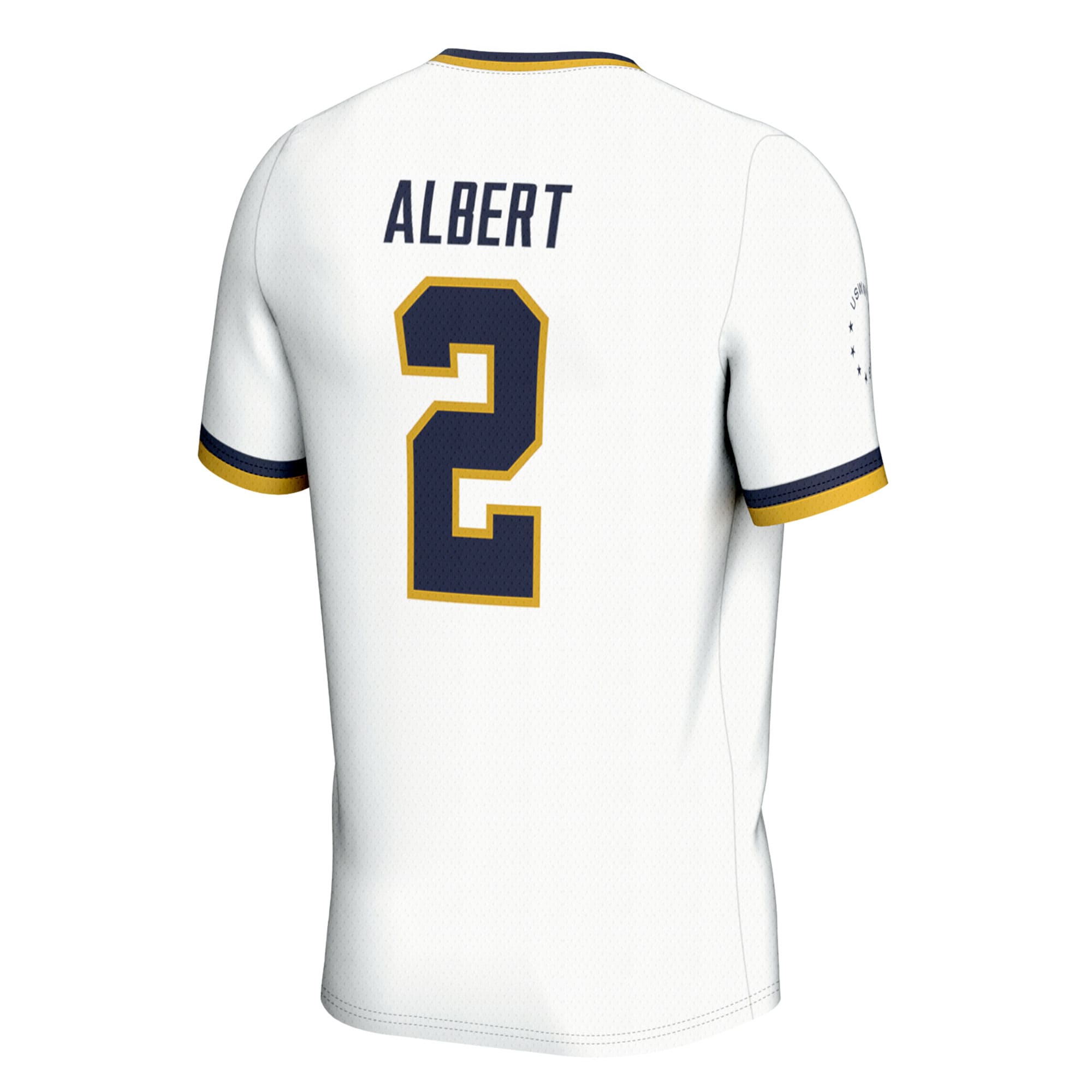 Korbin Albert Soccer Notre Dame Fighting Irish Game Jersey White NCAA College Soccer Fan Wear