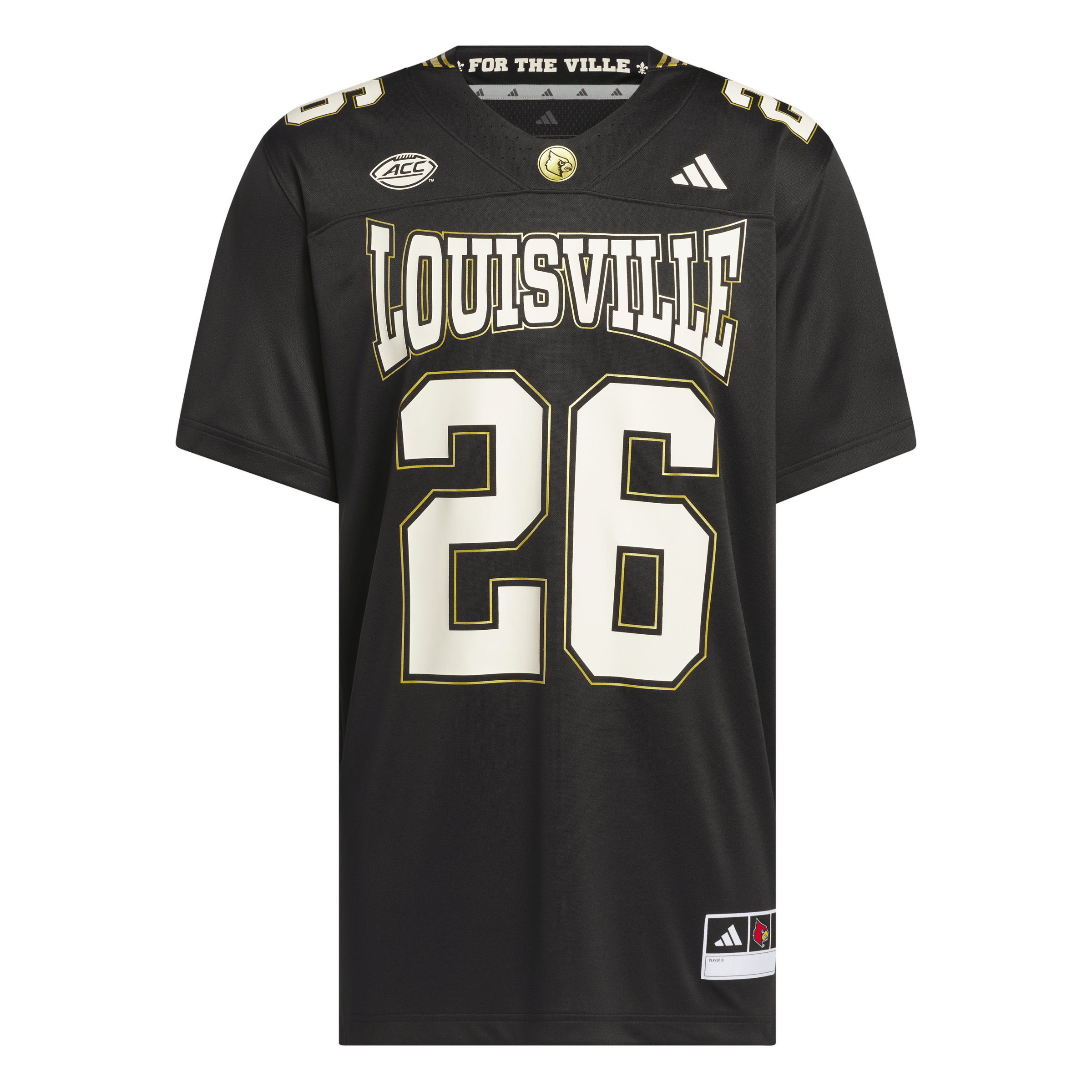 Ville Strategy Louisville Cardinals Jersey No.26 Black NCAA College Football Fan Wear