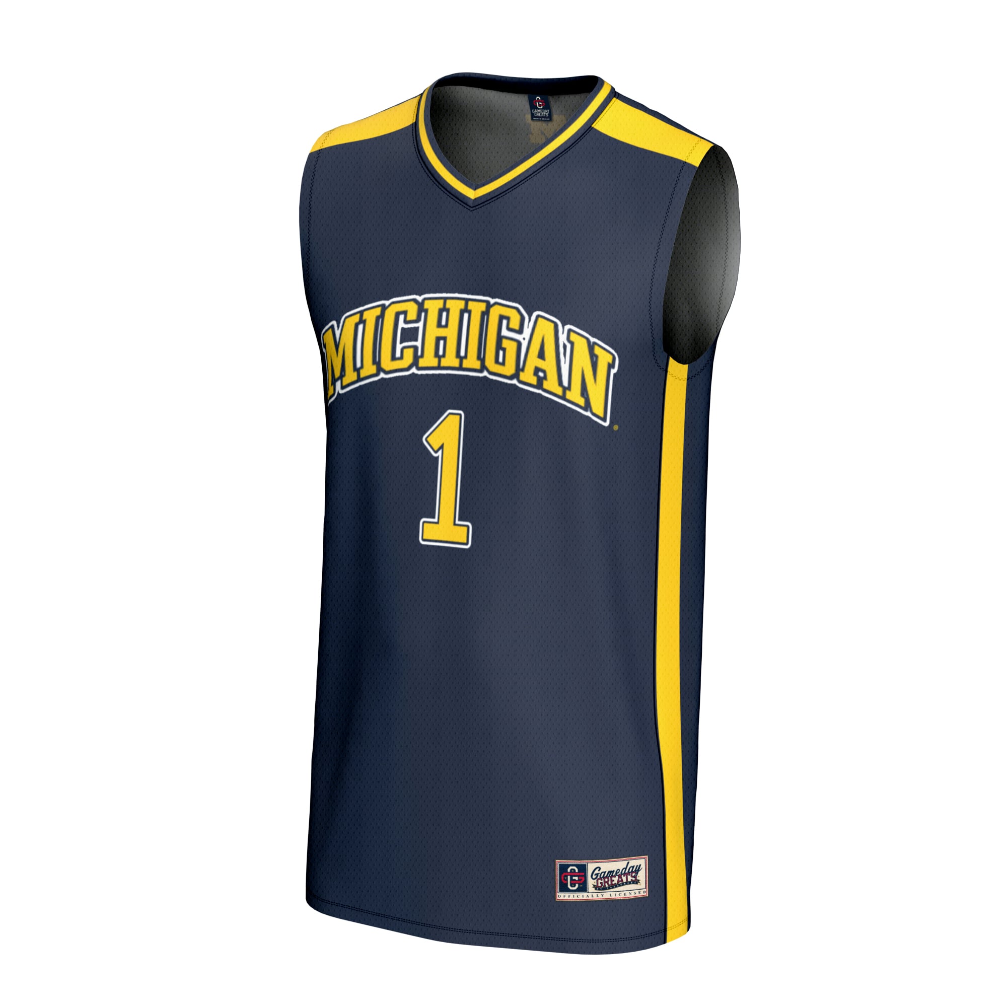 Collegiate Basketball Fashion Michigan Wolverines Game Jersey Navy NCAA College Basketball Fan Wear Collegiate Basketball Fashion