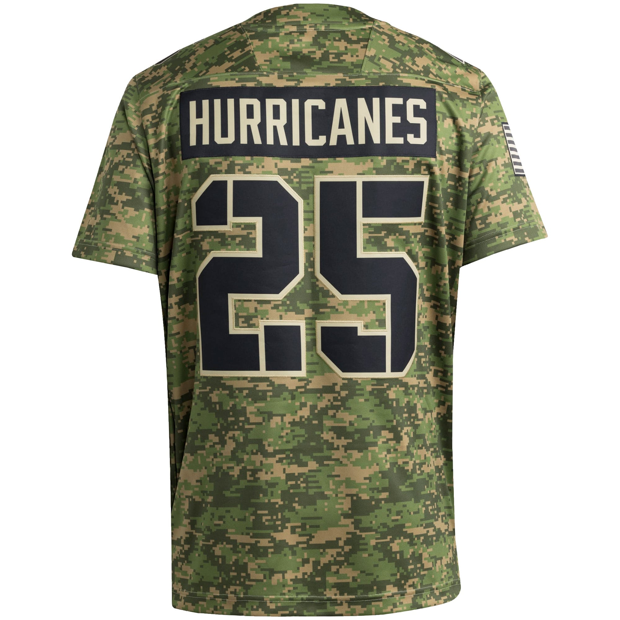 Honor Support Strategy Miami Hurricanes Jersey Camo NCAA College Football Fan Wear Honor Support Strategy