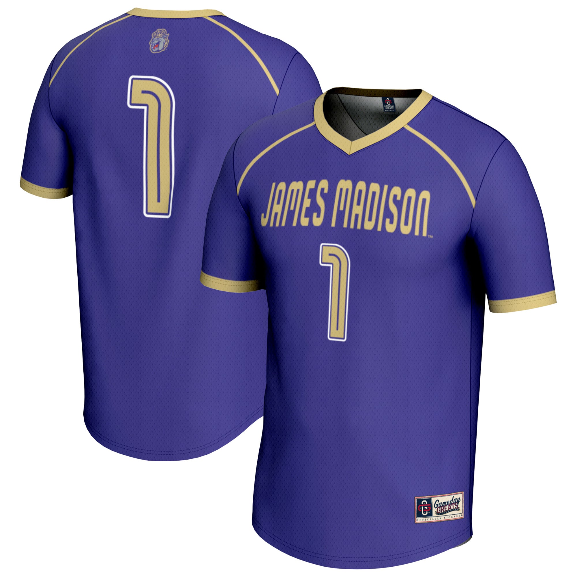 Lacrosse James Madison Dukes Game Jersey No.1 Purple NCAA College Lacrosse Fan Wear