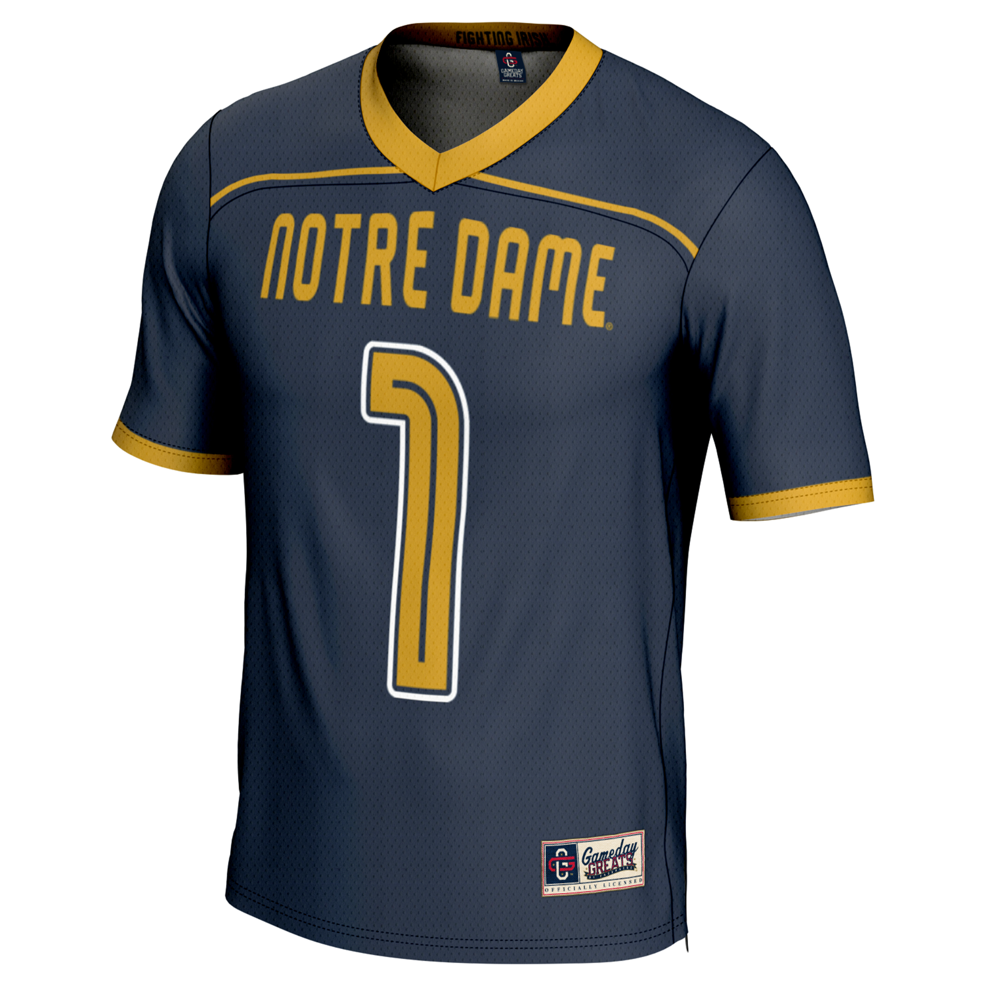 Lacrosse Fashion Notre Dame Fighting Irish Game Jersey Navy NCAA College Lacrosse Fan Wear