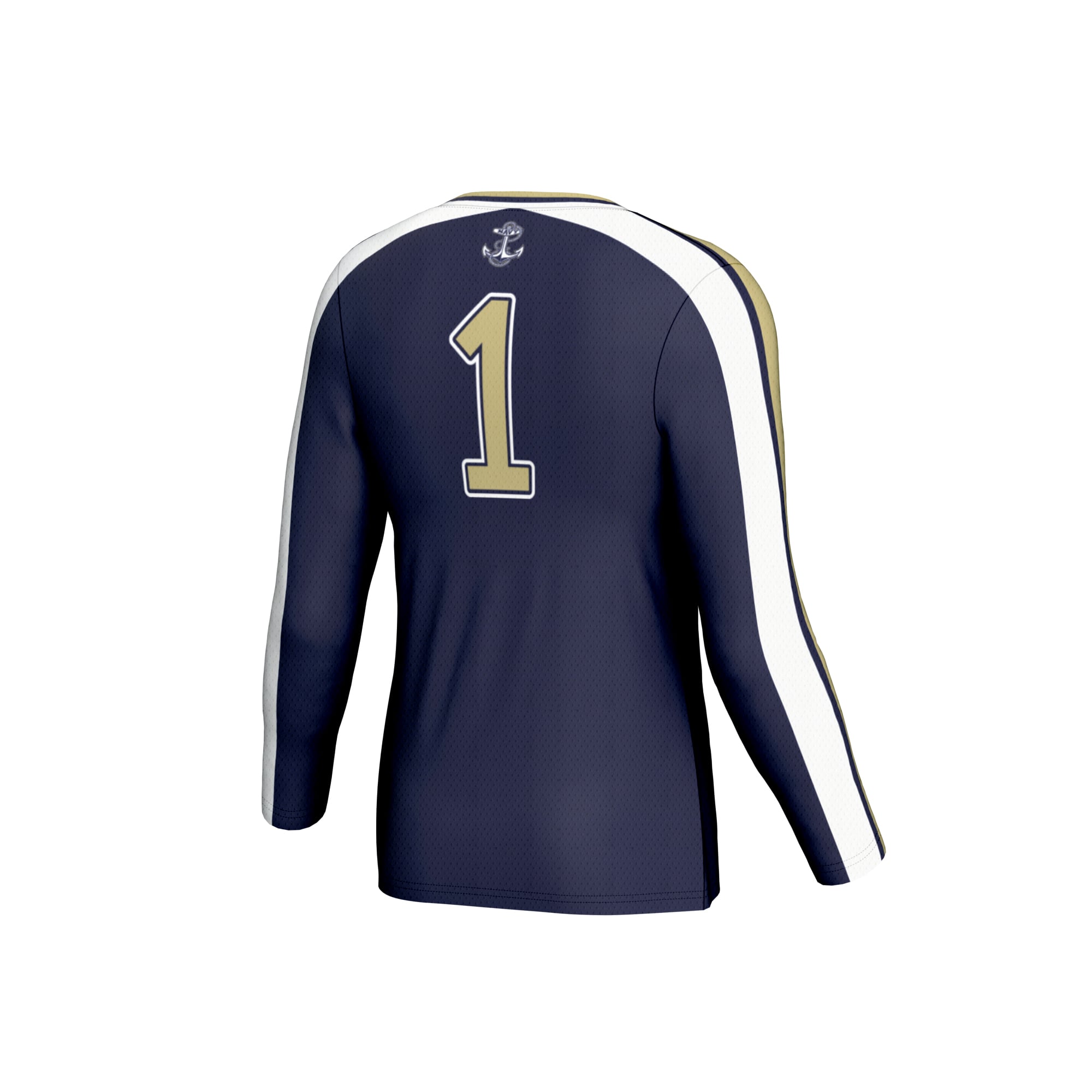 Volleyball Fashion Navy Midshipmen Game Jersey No.1 Navy NCAA College Volleyball Fan Wear
