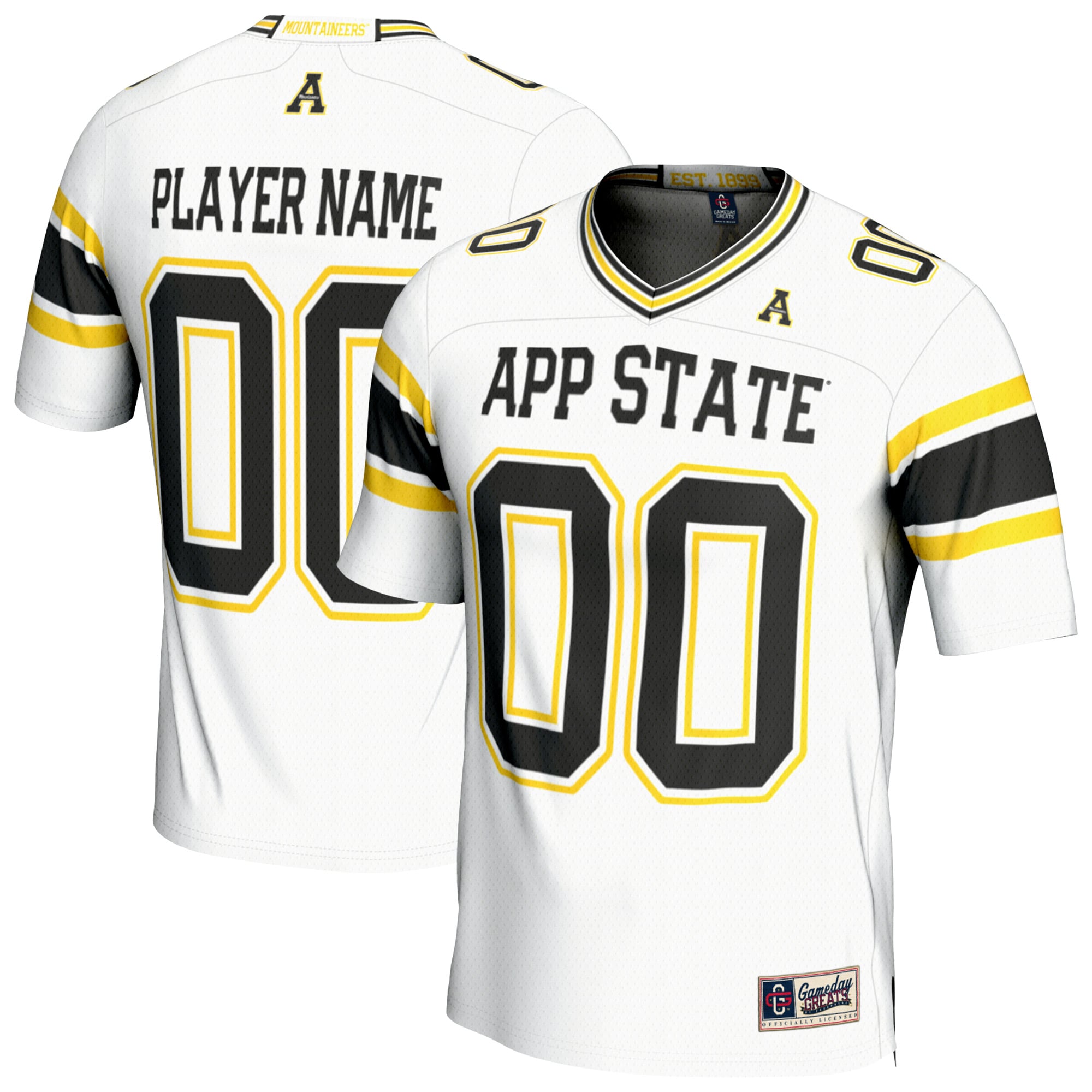 NIL Fashion Appalachian State Mountaineers Game Jersey White NCAA College Football Fan Wear