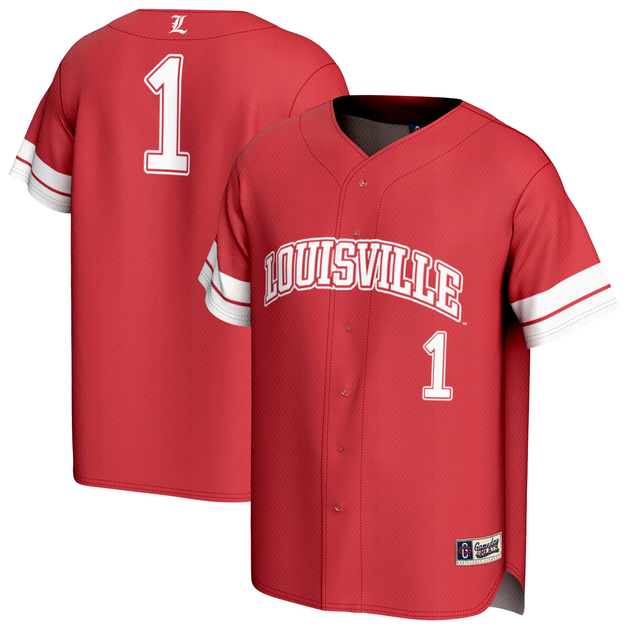 Ultra-Light Street Louisville Cardinals Jersey No.1 Red NCAA College Baseball Fan Wear