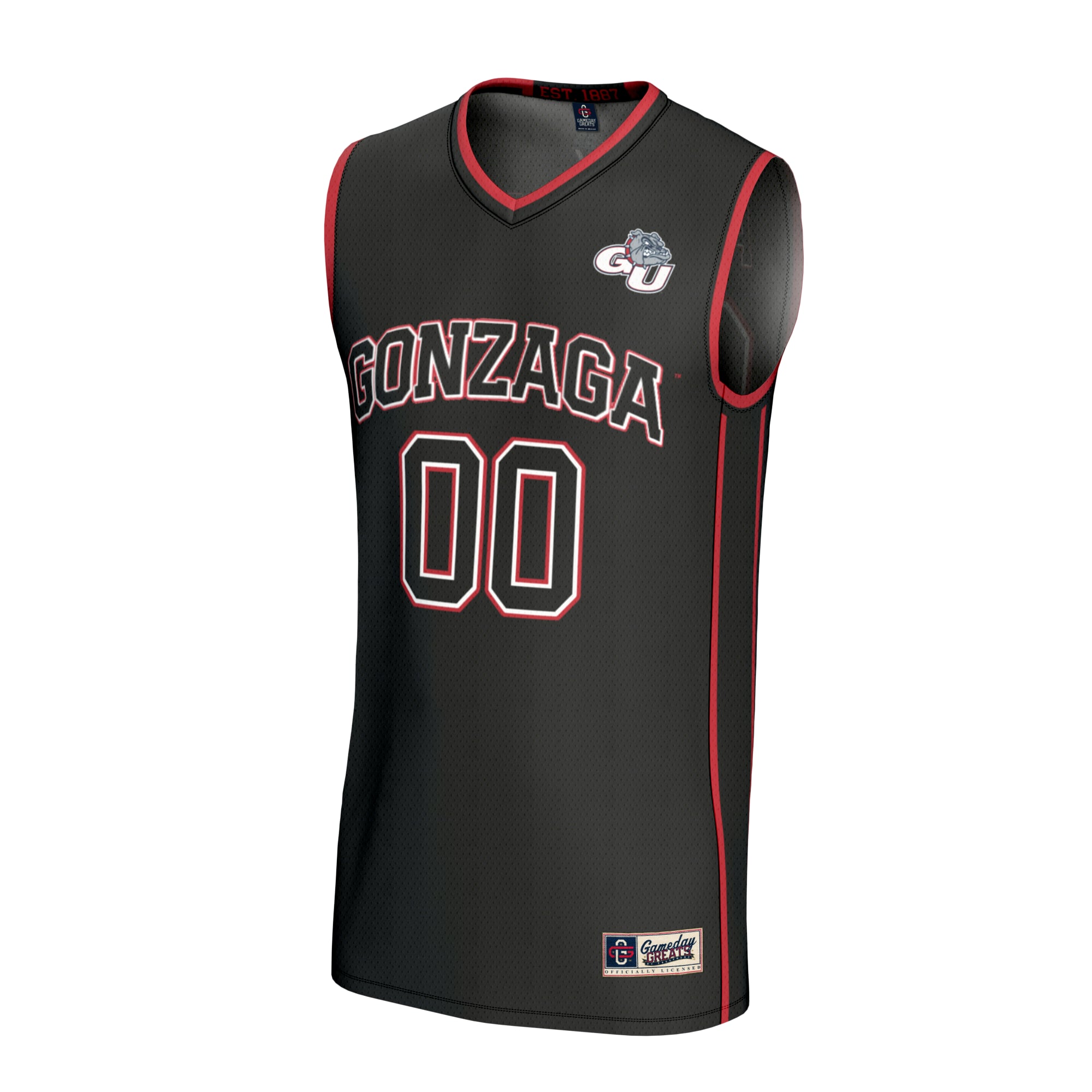 Collegiate Basketball NIL Gonzaga Bulldogs Player Jersey Black NCAA College Basketball Fan Wear